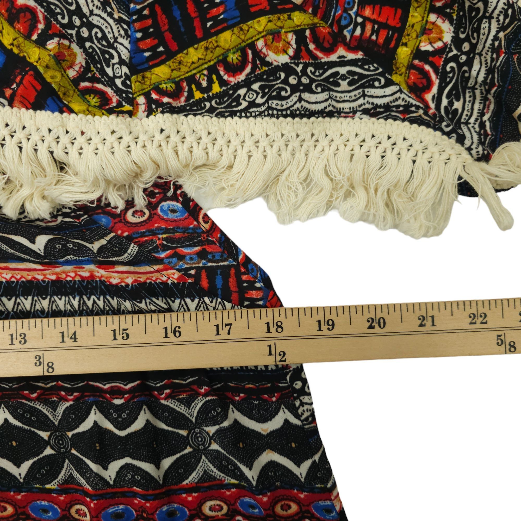 Other Yahada Tribal Geometric Boho Mini Dress Womens S Fringe Size S / US 4 / IT 40 - 5 Thumbnail