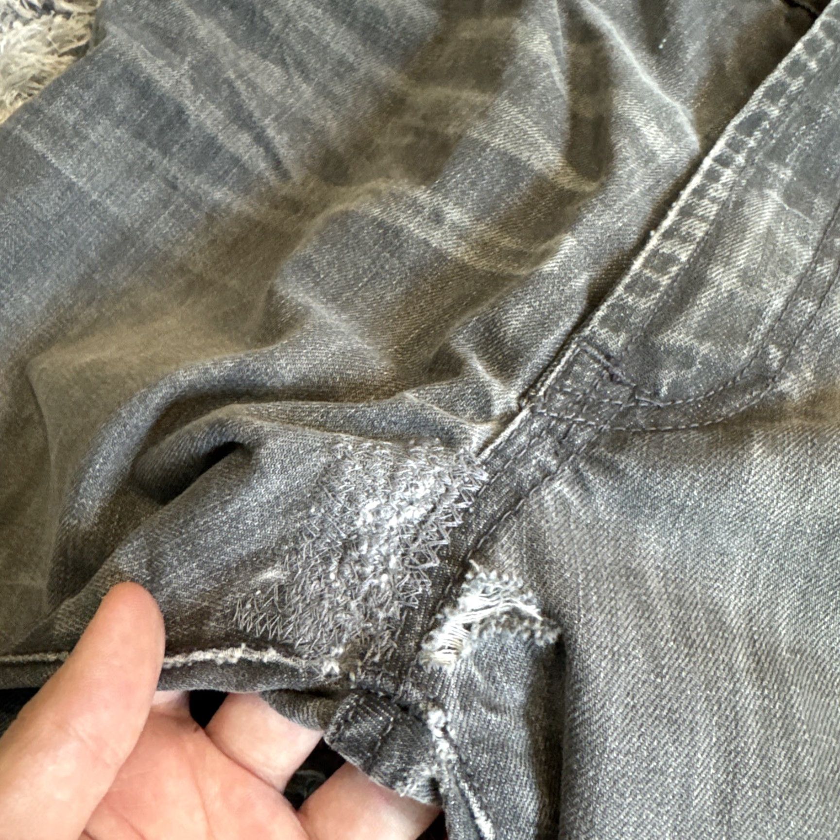 Vintage VINTAGE Aeropostale Gray Denim Straight Jeans Men 32x30 Distressed Y2K Size US 32 / EU 48 - 6 Thumbnail