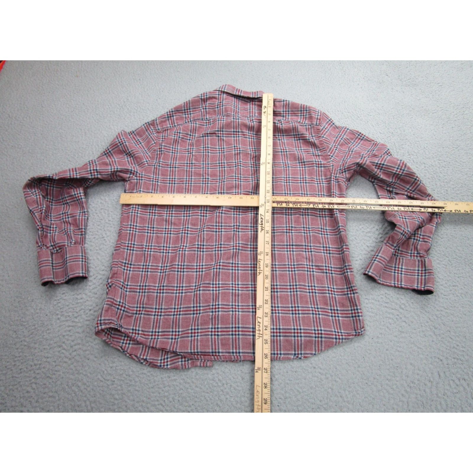 UNTUCKit UNTUCKit Shirt Mens Medium Red Blue White Plaid Button-Down Long Sleeve Casual Size US M / EU 48-50 / 2 - 5 Thumbnail