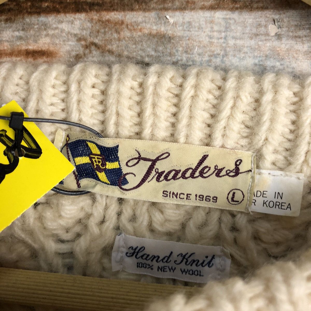 Japanese Brand Traders White Hand knit cable Knitwear #A2285 Size US L / EU 52-54 / 3 - 10 Thumbnail