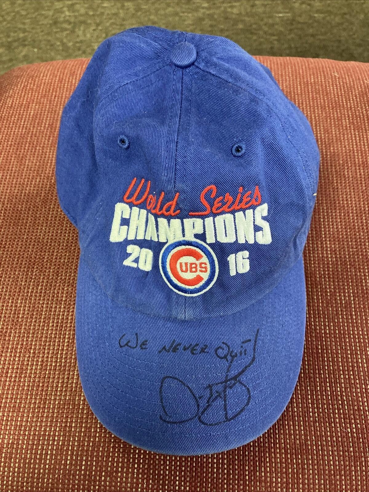 Designer Dave Martinez - SIGNED 206 Cubs World Series Hat Size ONE SIZE - 1 Thumbnail