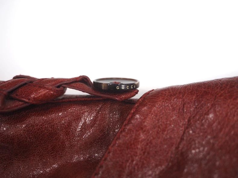 Gucci GucciBurgundy double-breasted leather jacket 2503-Nextarrow Size US S / EU 44-46 / 1 - 4 Thumbnail