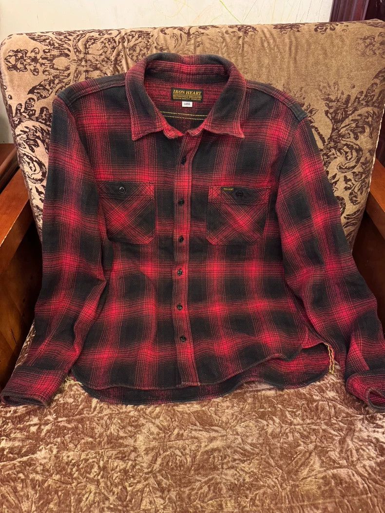 Iron Heart Iron Heart 244 flannel overweight workwear red Haig shirt Size US L / EU 52-54 / 3 - 1 Thumbnail