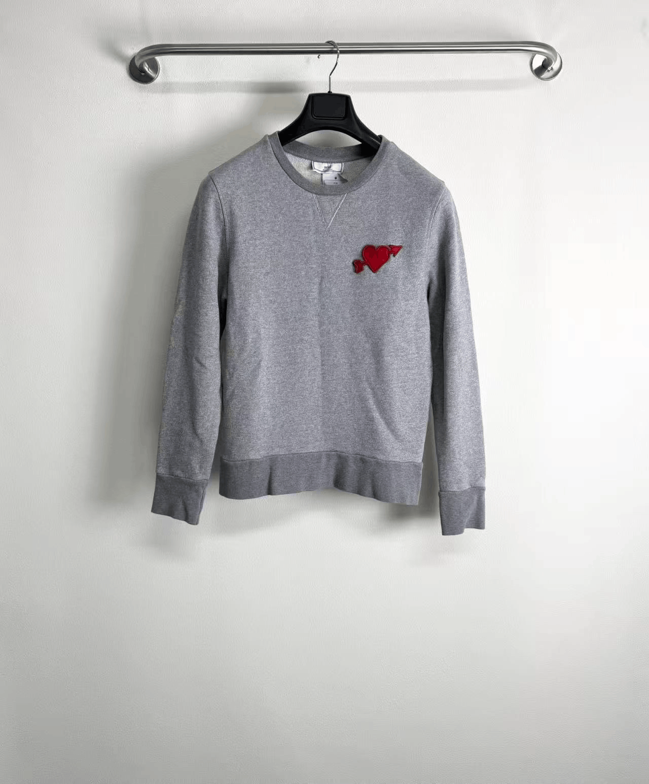 AMI Ami Cupid's Arrow Heart Embroidery Sweatshirt Size M / US 6-8 / IT 42-44 - 1 Thumbnail