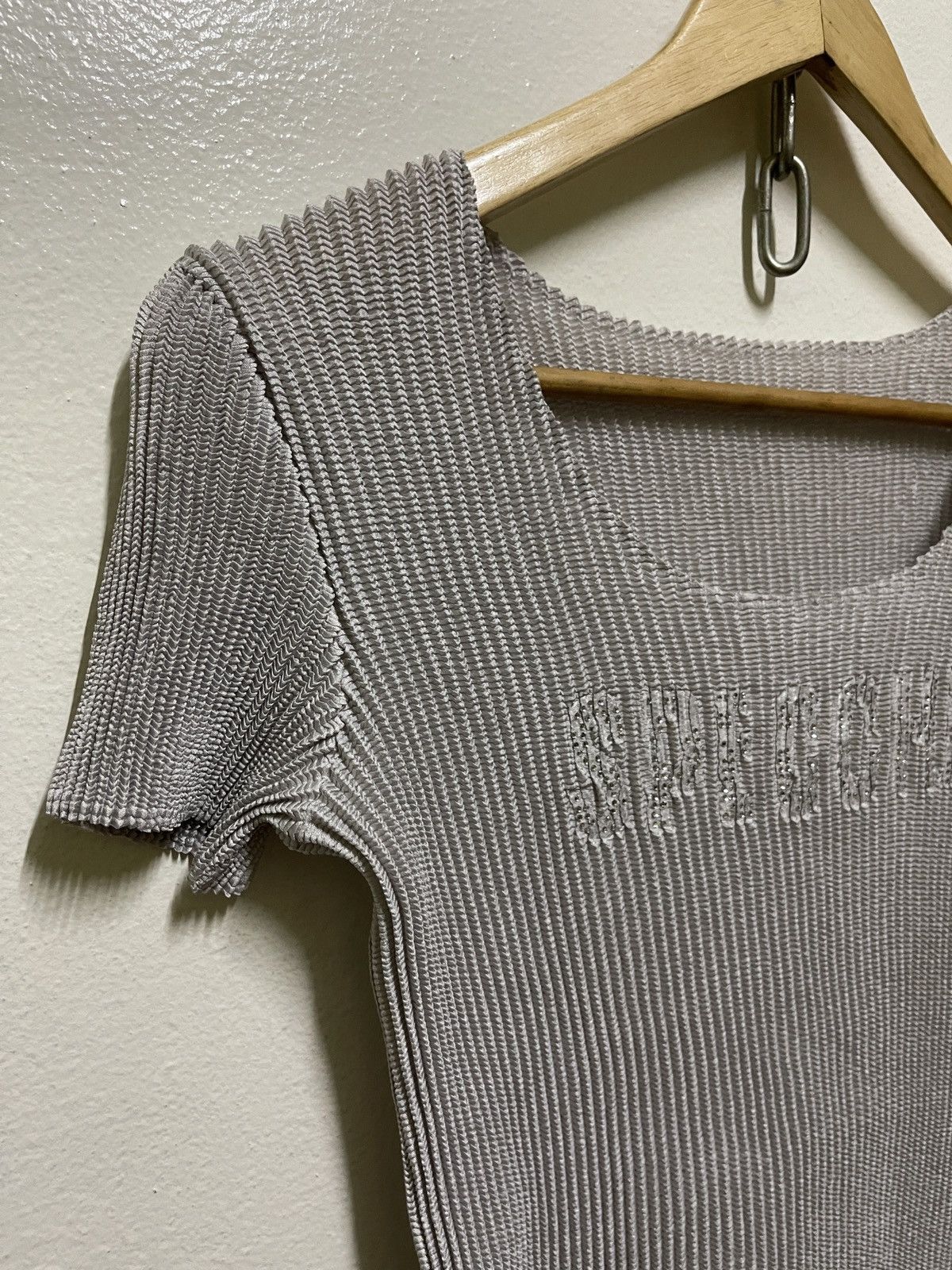 Japanese Brand Specchio Pleats T Shirt Size S / US 4 / IT 40 - 2 Thumbnail