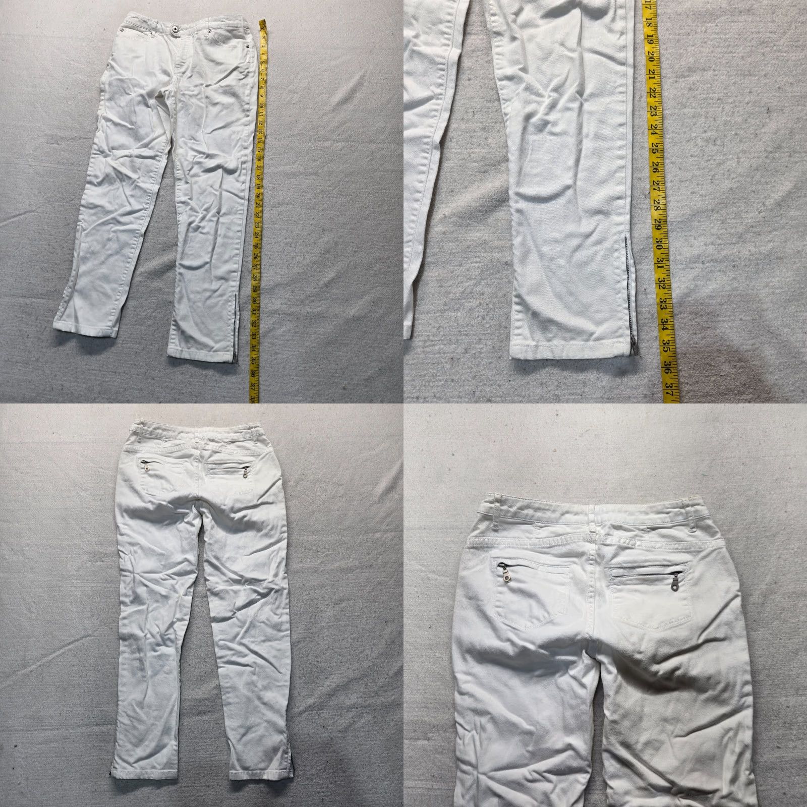 Vintage Chicos White Jeggings Chicos's Women’s Size 00 White Denim Stretch Pants Slim Mid Rise Pants Womens XS- Regular Size 24" / US 00 / IT 34 - 8 Thumbnail