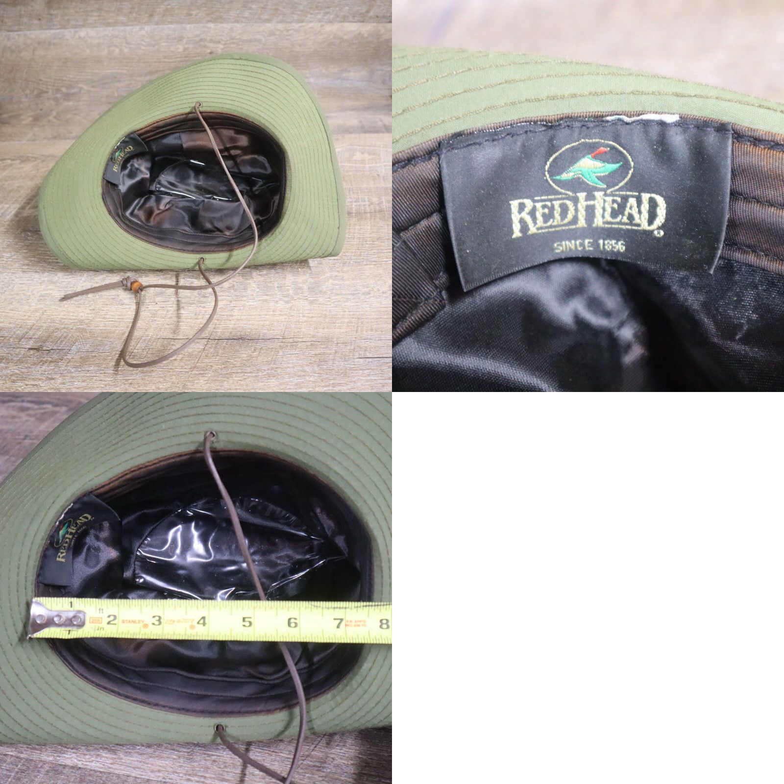 Olive RedHead Boonie Fishing Hat Olive Green 7.5" Large Size ONE SIZE - 4 Thumbnail