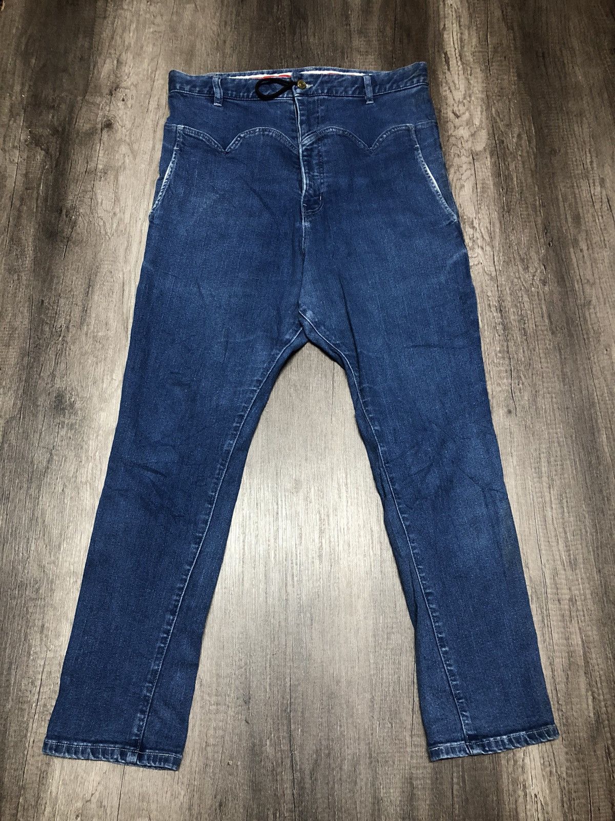 Issey Miyake × Vintage × mercibeaucoup Vintage Mercibeaucoup Issey Miyake Jeans Size 33" - 2 Thumbnail