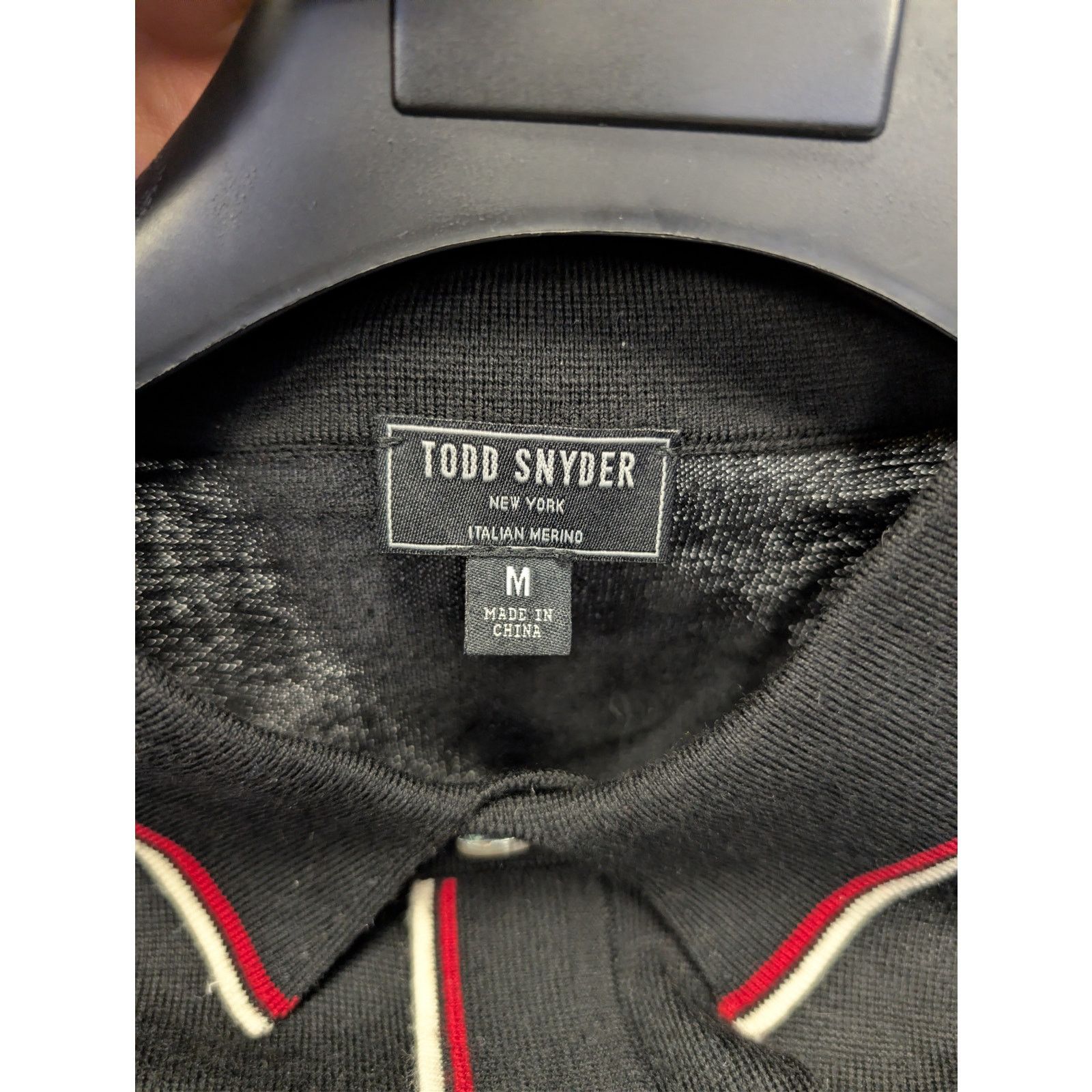 Todd Snyder o1rshd1 CC20 Long Sleeve Full Placket Tipped Polo Sweater Size US M / EU 48-50 / 2 - 20 Thumbnail