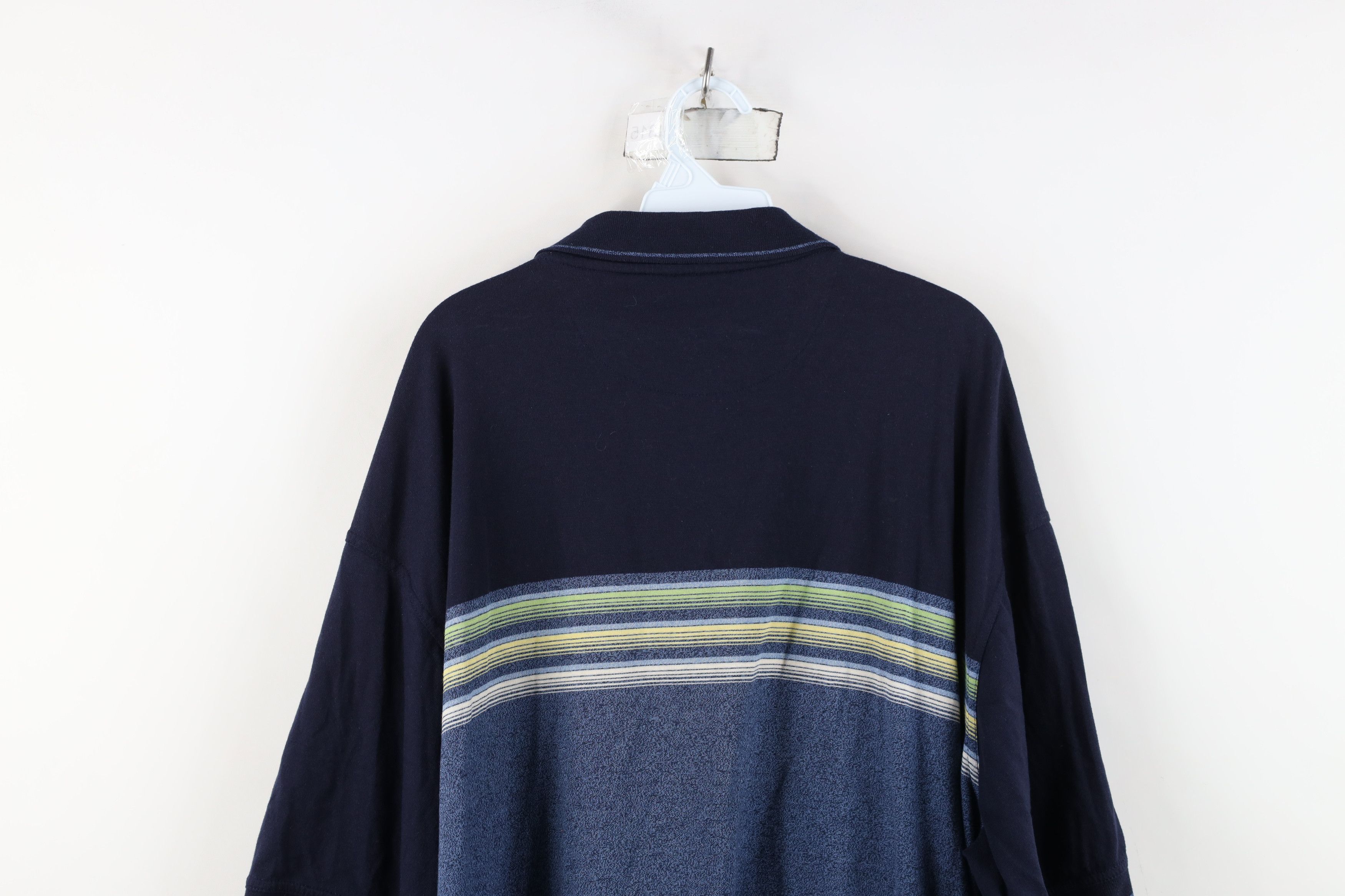 Vintage Vintage 90s Streetwear Striped Knit Collared Golf Polo Shirt Size US XXL / EU 58 / 5 - 12 Thumbnail