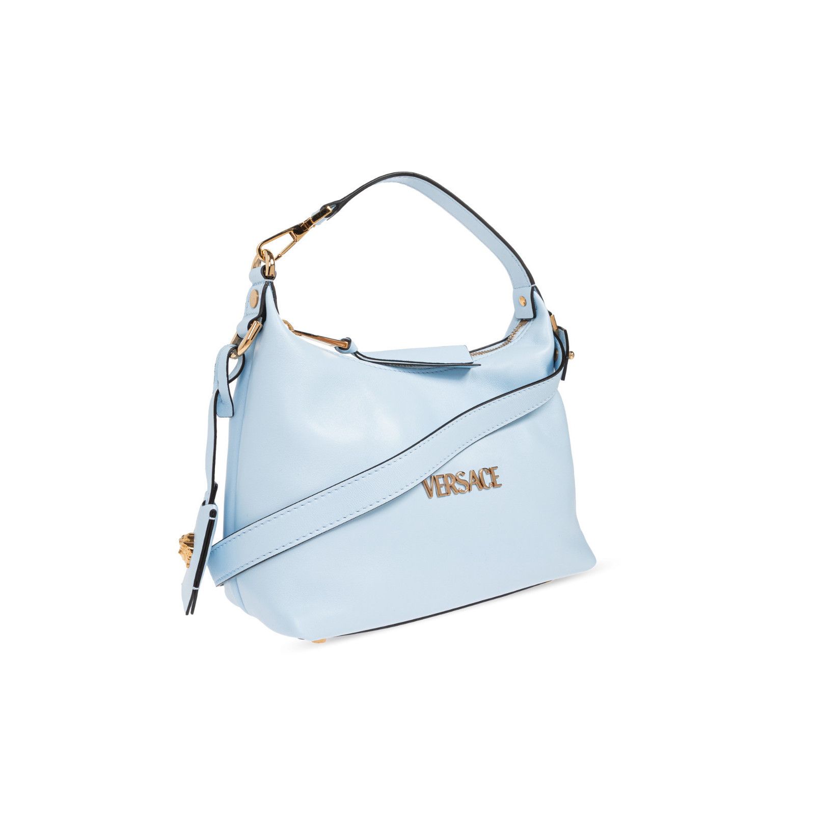 Versace VERSACE Tag Hobo Light Blue Top Handle Bag New & Authentic Size ONE SIZE - 3 Thumbnail