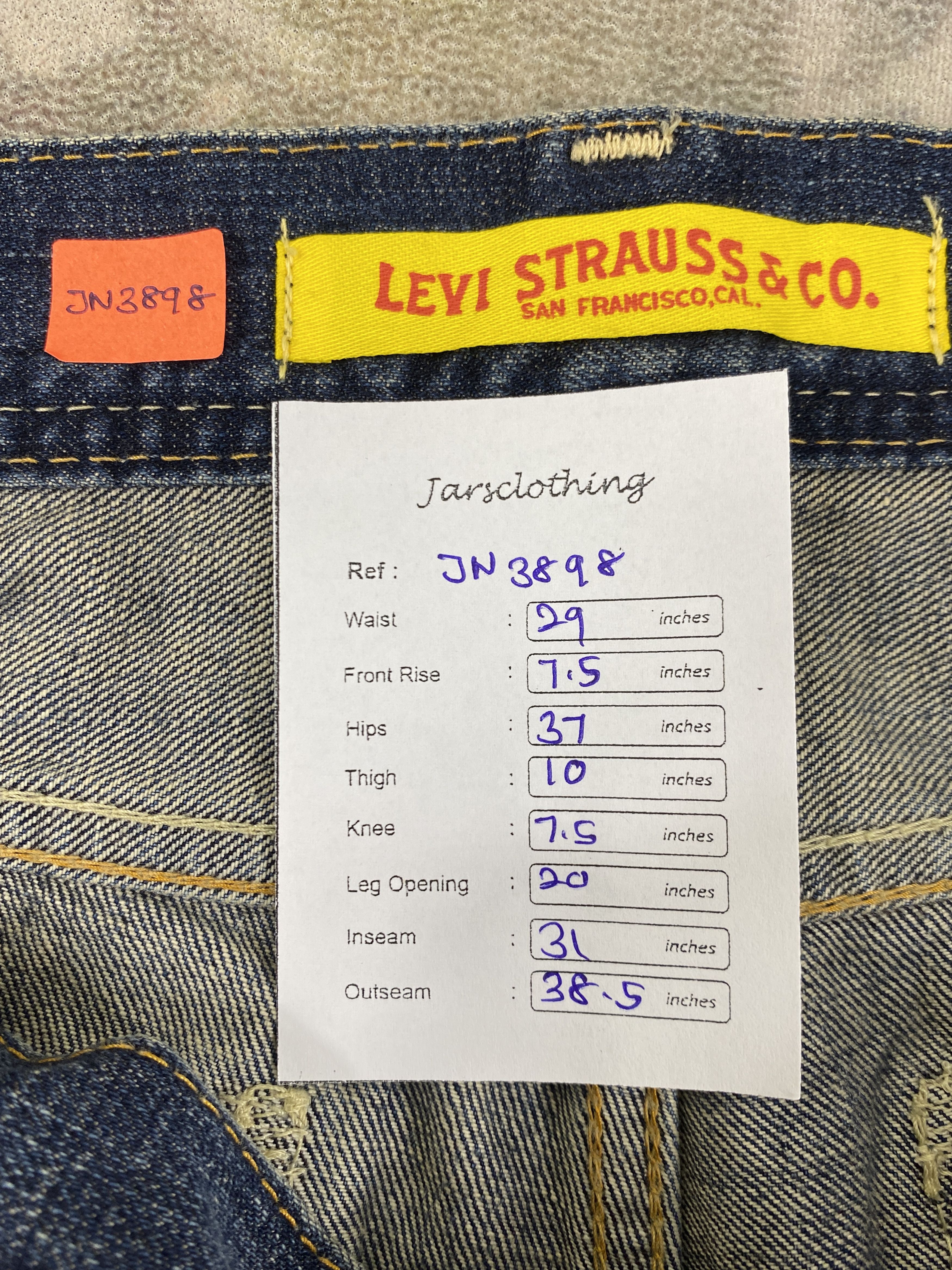 Levi's Vintage Levi's Flare Jeans 29x31 Denim- JN3898 Size 29" - 8 Thumbnail