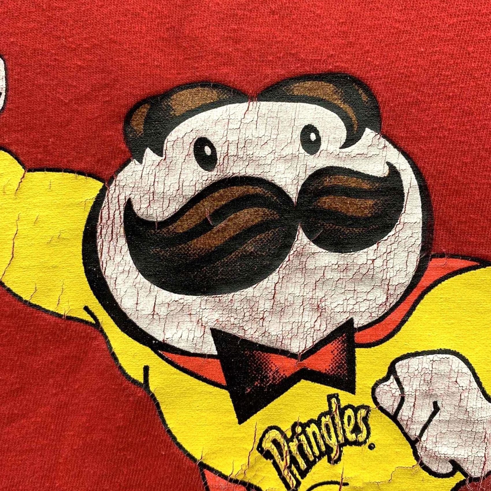 Hanes VINTAGE Hanes Beefy T-Shirt Adult XL X-Large Red Pringles Man Superhero Chips Snacks Size US XL / EU 56 / 4 - 6 Thumbnail