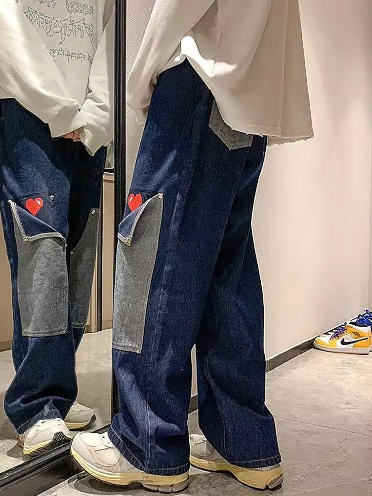 Japanese Brand × Vintage Cargo Jeans Men Big Pocket Loose Size US 32 / EU 48 - 3 Thumbnail