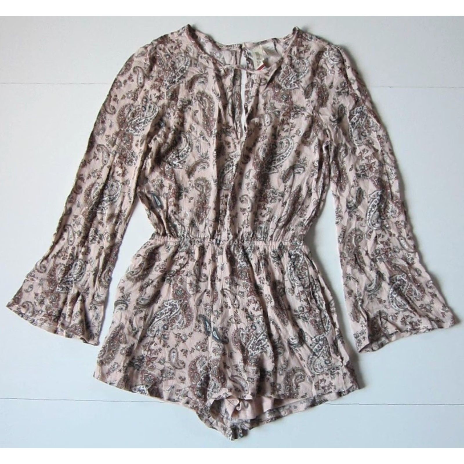 Vintage Mimi Chica 100% Rayon Pink Green Floral Romper Jumper Women's XS Size XS / US 0-2 / IT 36-38 - 2 Thumbnail