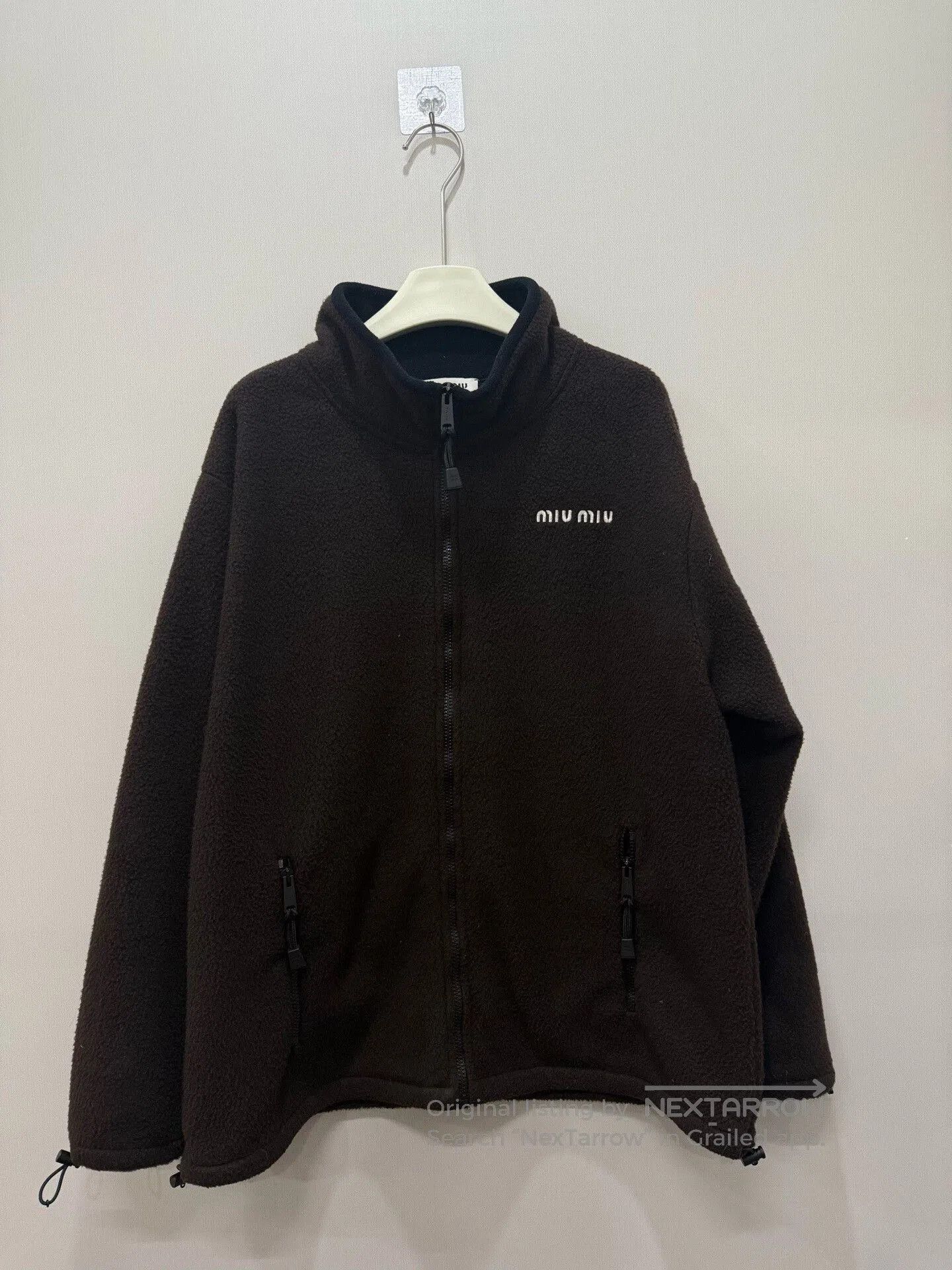 Miu Miu Miu Miu Brown Fleece Jacket XL. Size XL / US 12-14 / IT 48-50 - 1 Thumbnail