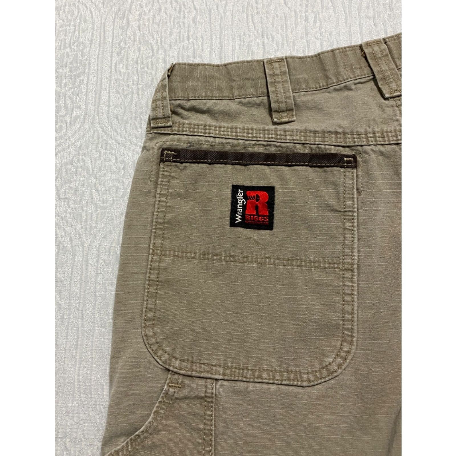 Wrangler VINTAGE Wrangler RIGGS Workwear Carpenter Jeans Mens 34 Brown Cotton Canvas Straight Relaxed 34 Inseam 34 in 90s Theme Mens Wrangler 3W020DK Size US 34 / EU 50 - 4 Thumbnail