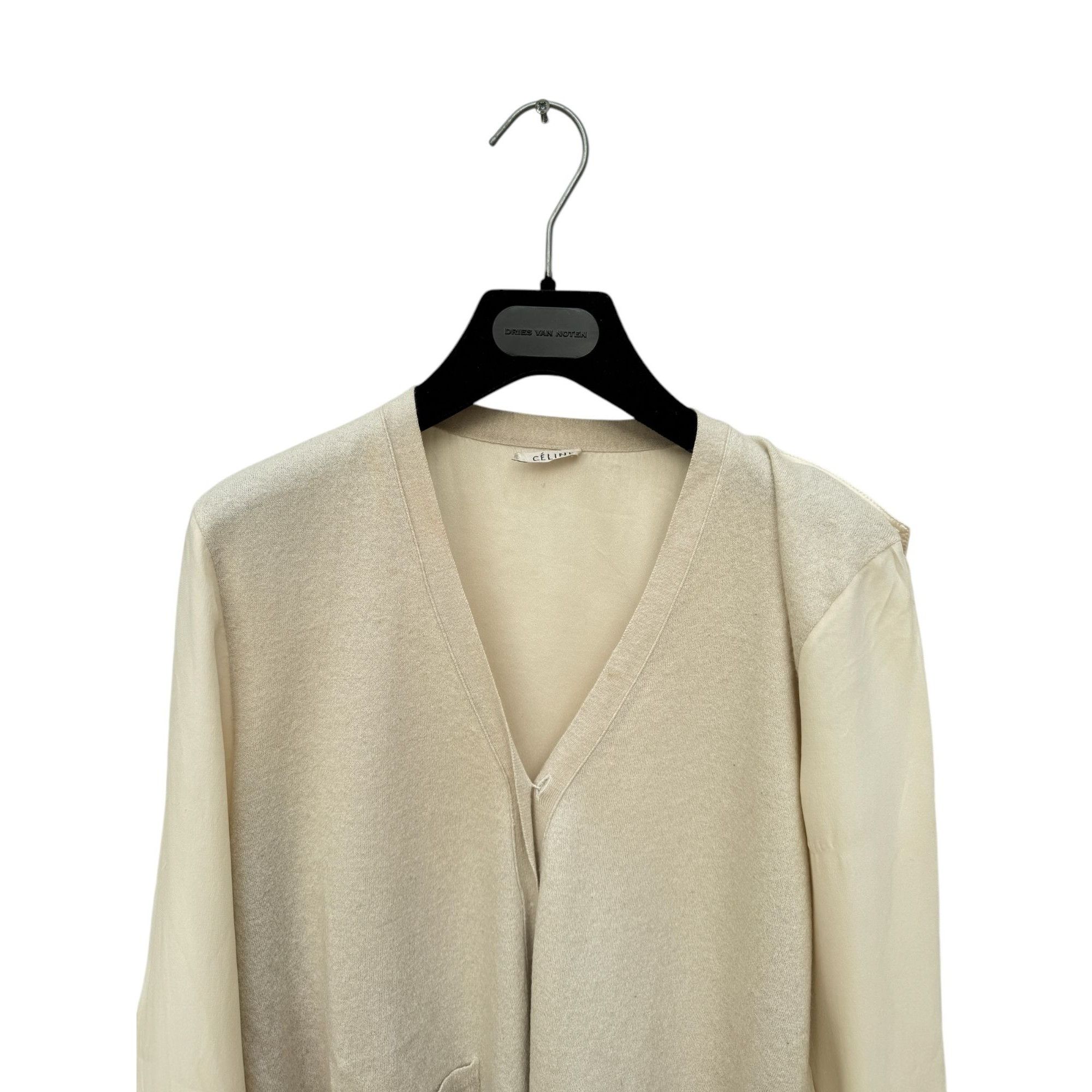 Celine Phoebe Philo SS 2010 Beige Cashmere Cotton Cardigan Size S / US 4 / IT 40 - 2 Thumbnail