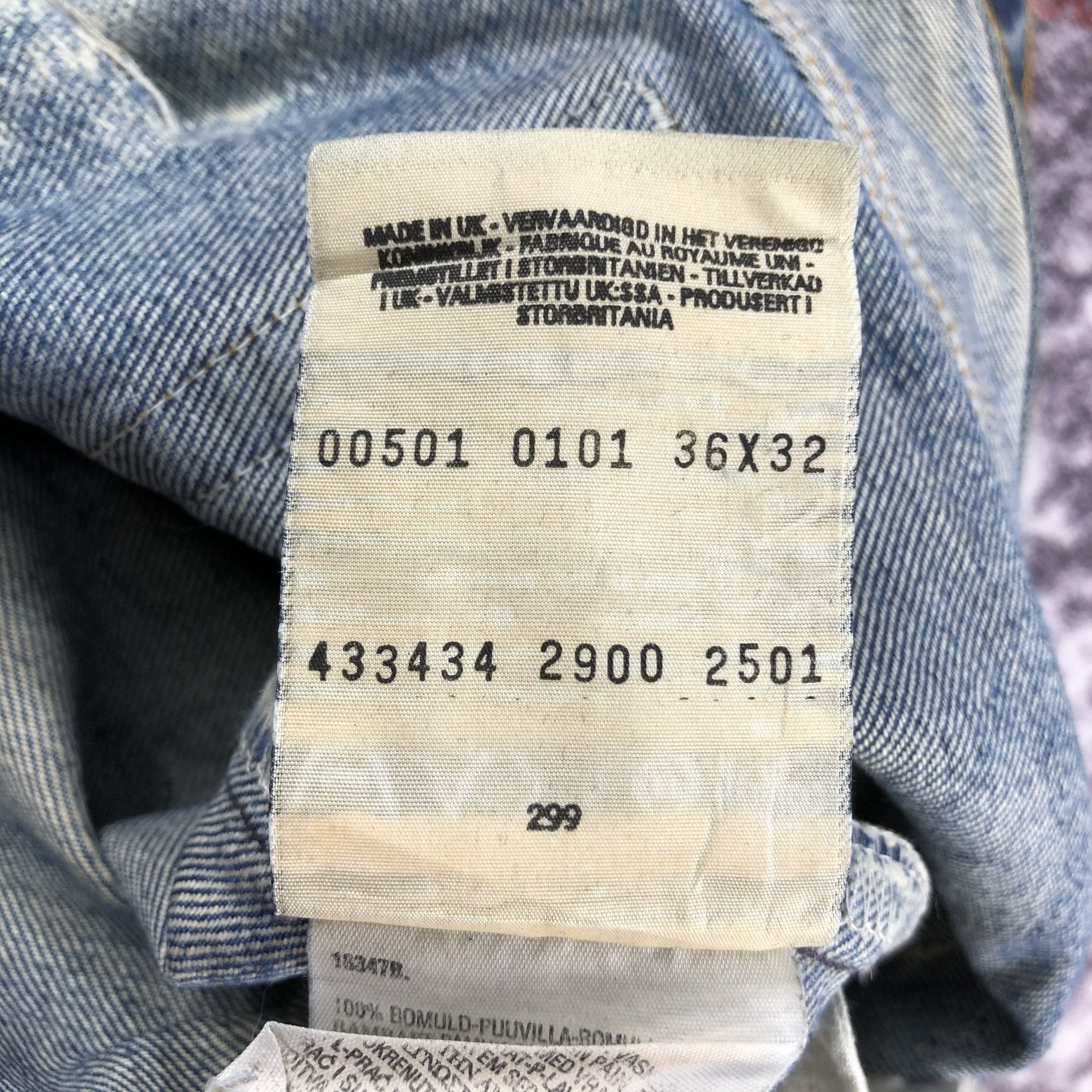 Levi's Vintage 90s Distress Levis 501 Jeans-JM2388 Size US 36 / EU 52 - 20 Thumbnail