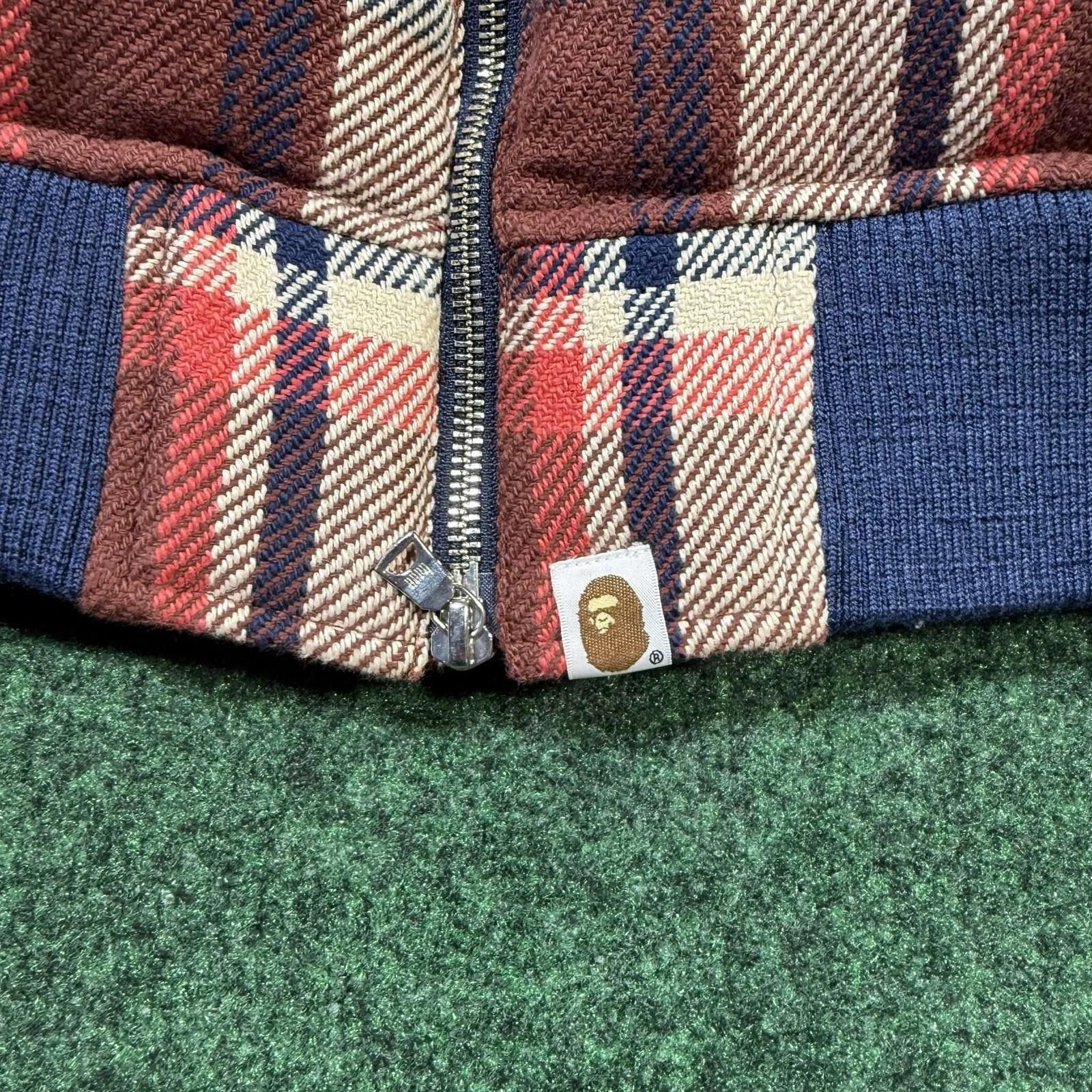 Bape Bape Red & Beige Plaid Down Bomber Jacket M New Size US M / EU 48-50 / 2 - 4 Thumbnail
