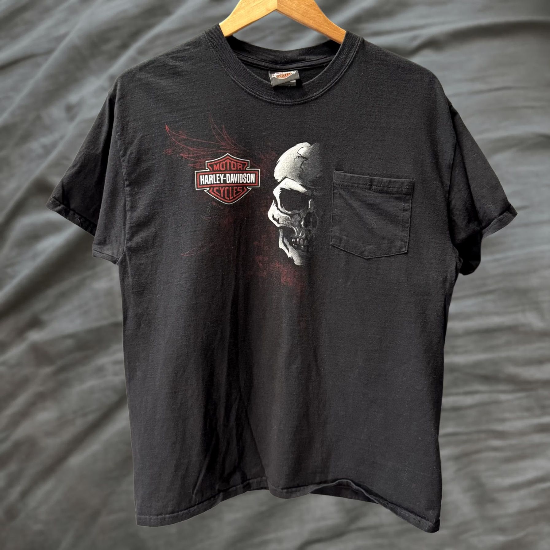 Harley Davidson Harley-Davidson Shirt Mens Large Black Skull Cancun Mexico Motorcycle Graphic Tee Size US L / EU 52-54 / 3 - 1 Thumbnail