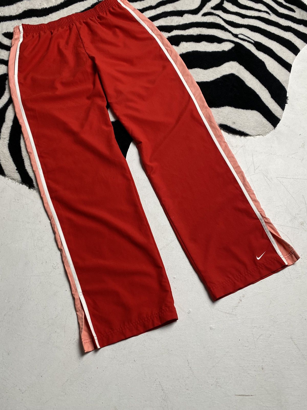 Nike × Vintage Vintage nylon truck pants Nike drill red Size US 34 / EU 50 - 9 Thumbnail