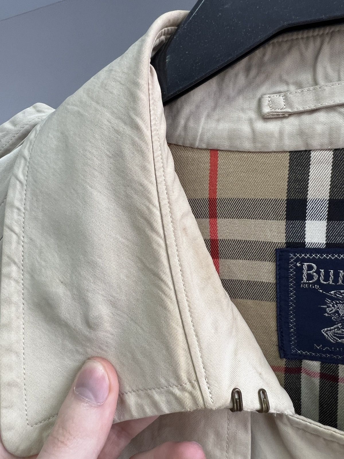 Burberry × Vintage Vintage Burberry Nova Check Trench coat Size US M / EU 48-50 / 2 - 7 Thumbnail