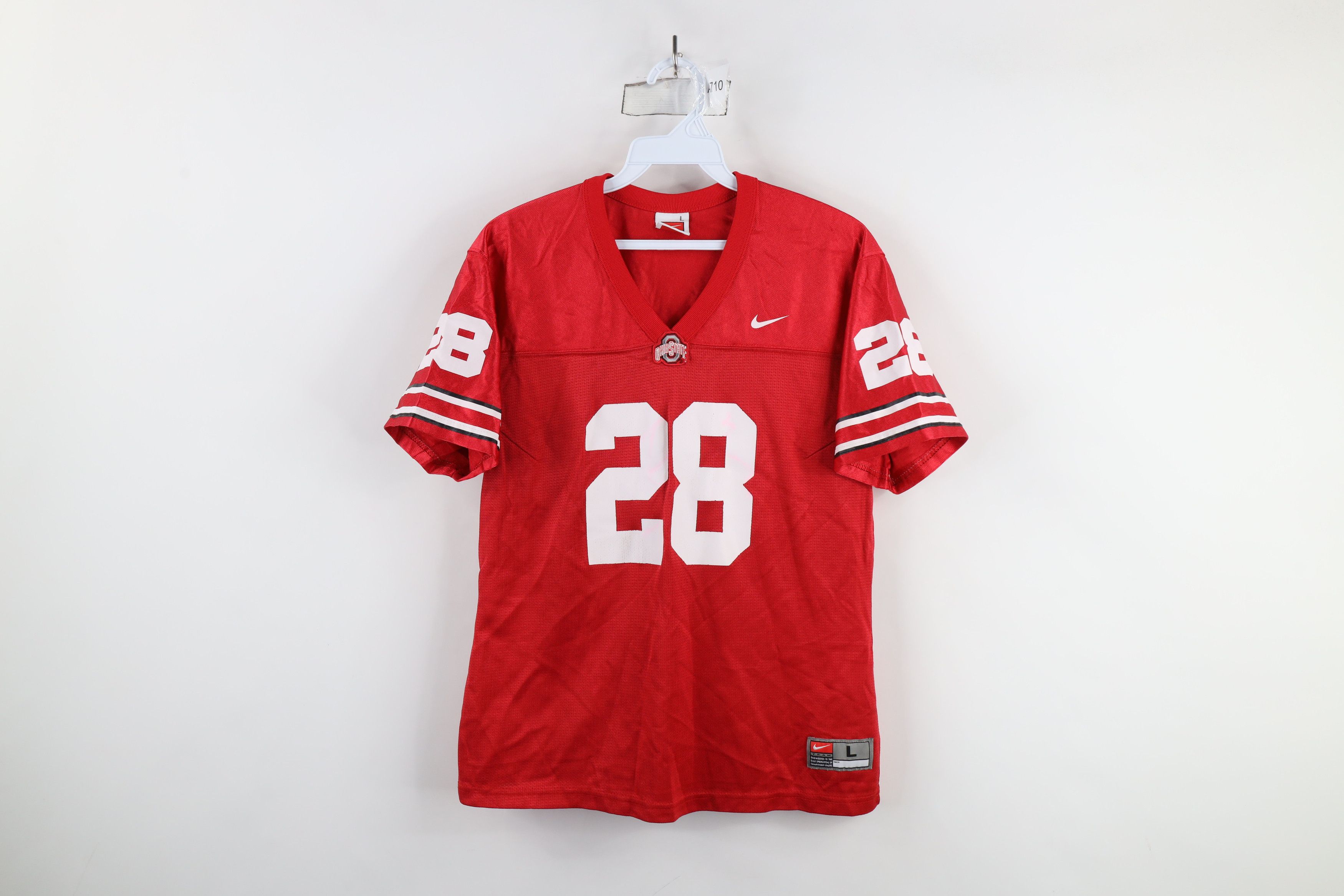 Nike × Vintage Vintage Nike Ohio State University Football Jersey Red Size L / US 10 / IT 46 - 1 Thumbnail