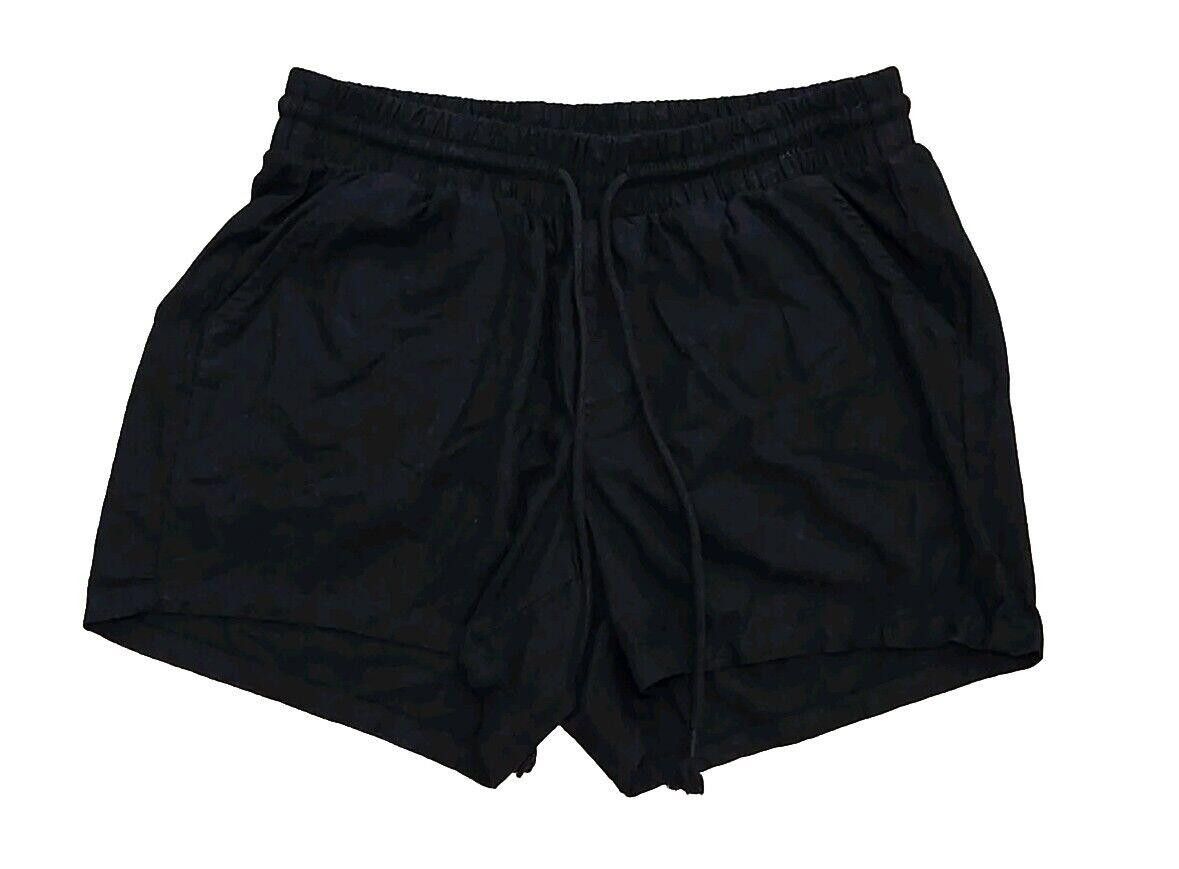 Torrid Torrid Linen Blend Shorts 00 Large Black Pockets Drawstring Size 36" / US 14 / IT 50 - 1 Thumbnail