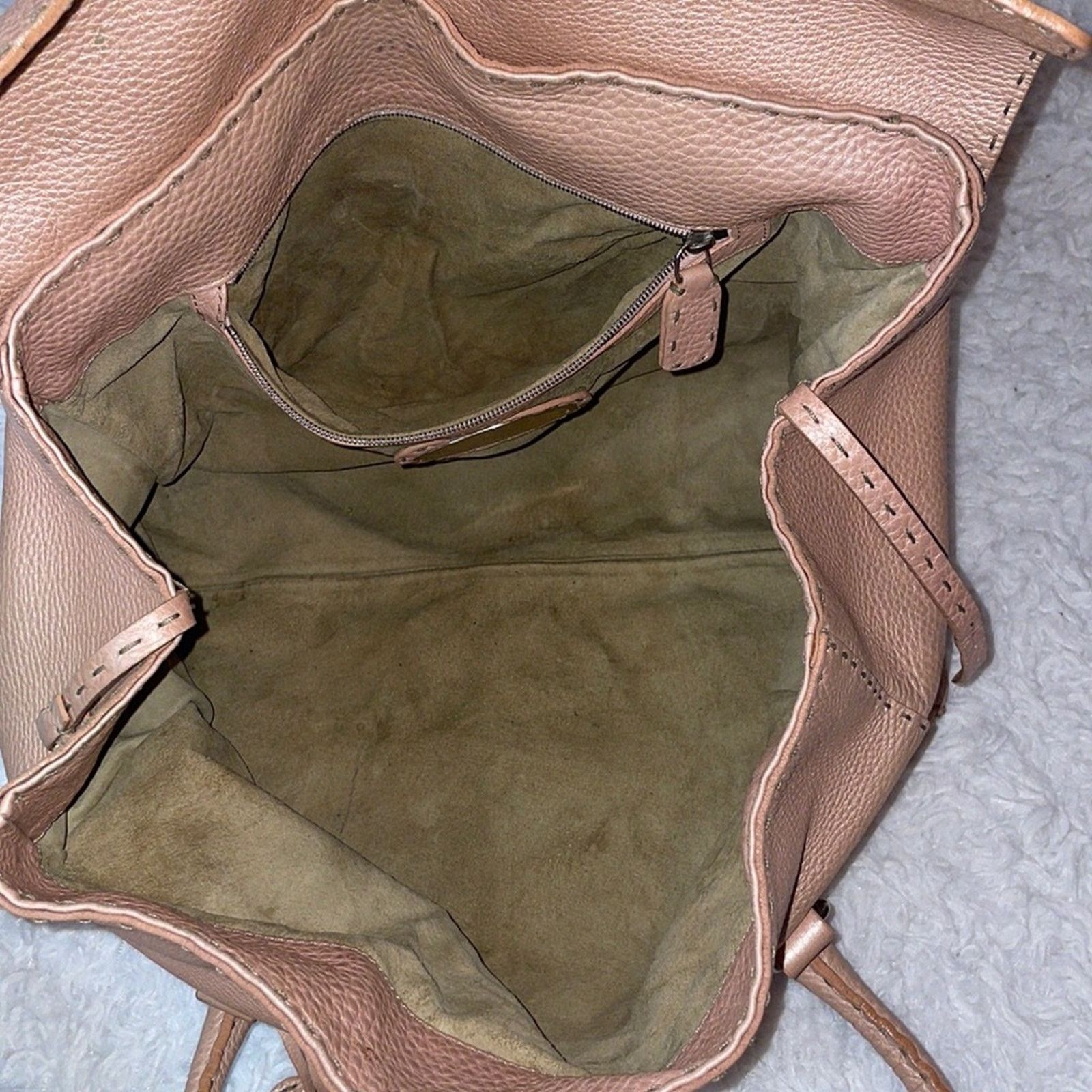 Fendi Fendi Selleria Linda Large Pink Leather Flap Tote Size ONE SIZE - 12 Thumbnail