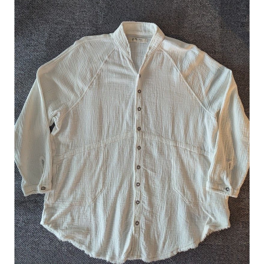 Free People We The Free Oversized Gauze Shirt - Size S Size S / US 4 / IT 40 - 3 Thumbnail