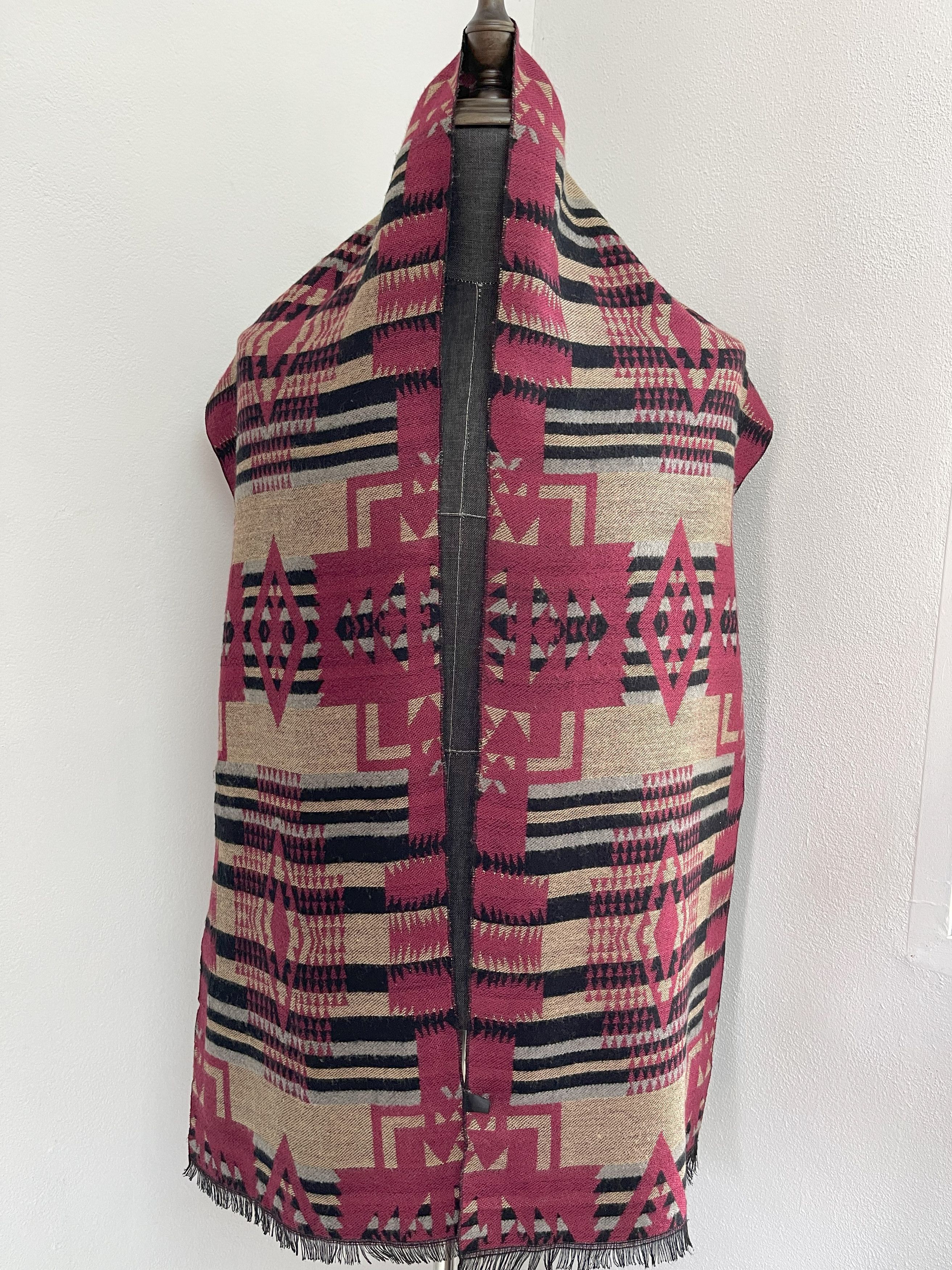 Vintage Vintage Navajo Design Scarf / Muffler - 6098 Size ONE SIZE - 3 Thumbnail