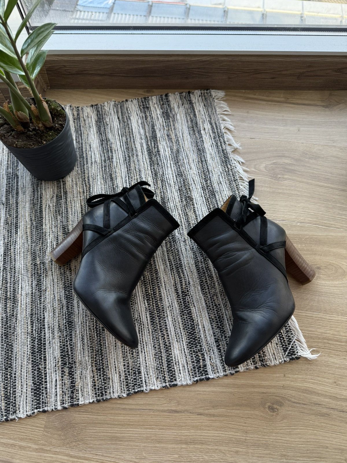 Sezane SEZANE BOOTS WOMENS SLIPON BLOCK HELL LEATHER BOOTIES CASUAL Size US 8 / IT 38 - 1 Thumbnail
