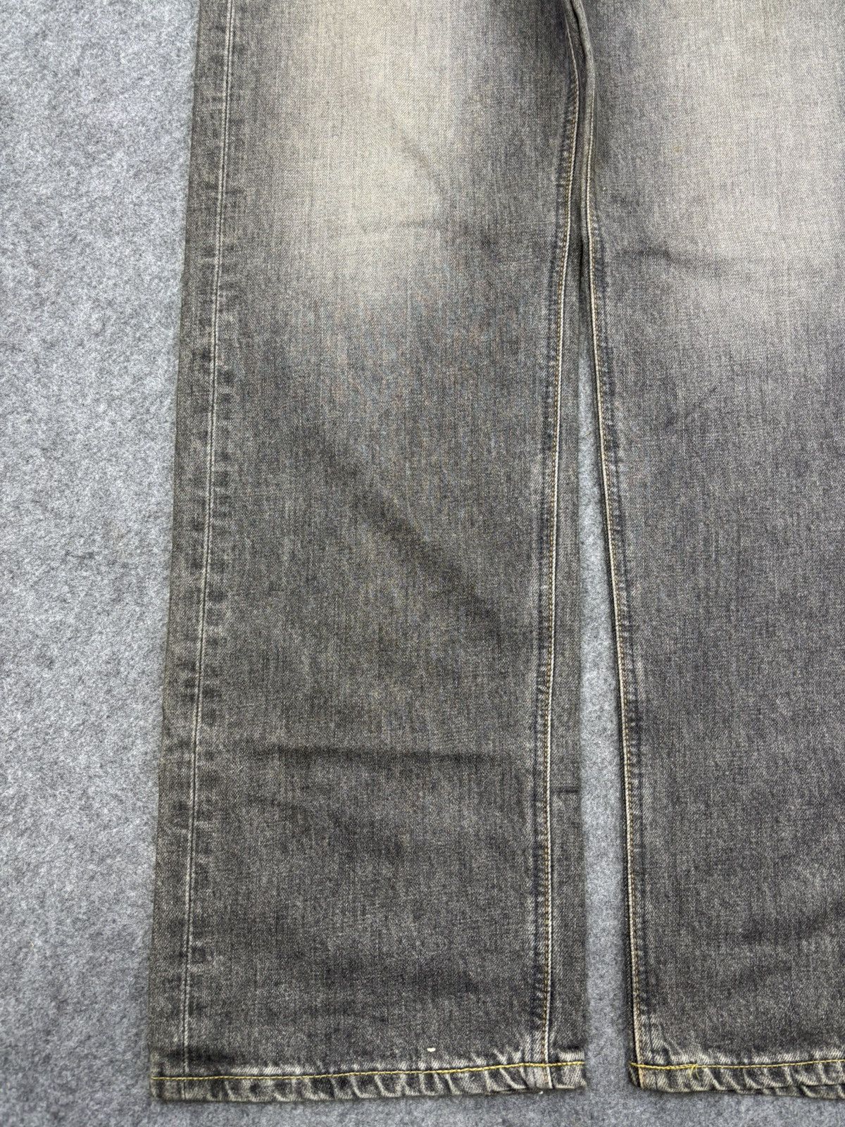 Edwin 💥90s Extra Baggy💥Vintage Edwin Rusty Black Wash Denim F839 Size US 33 - 5 Thumbnail