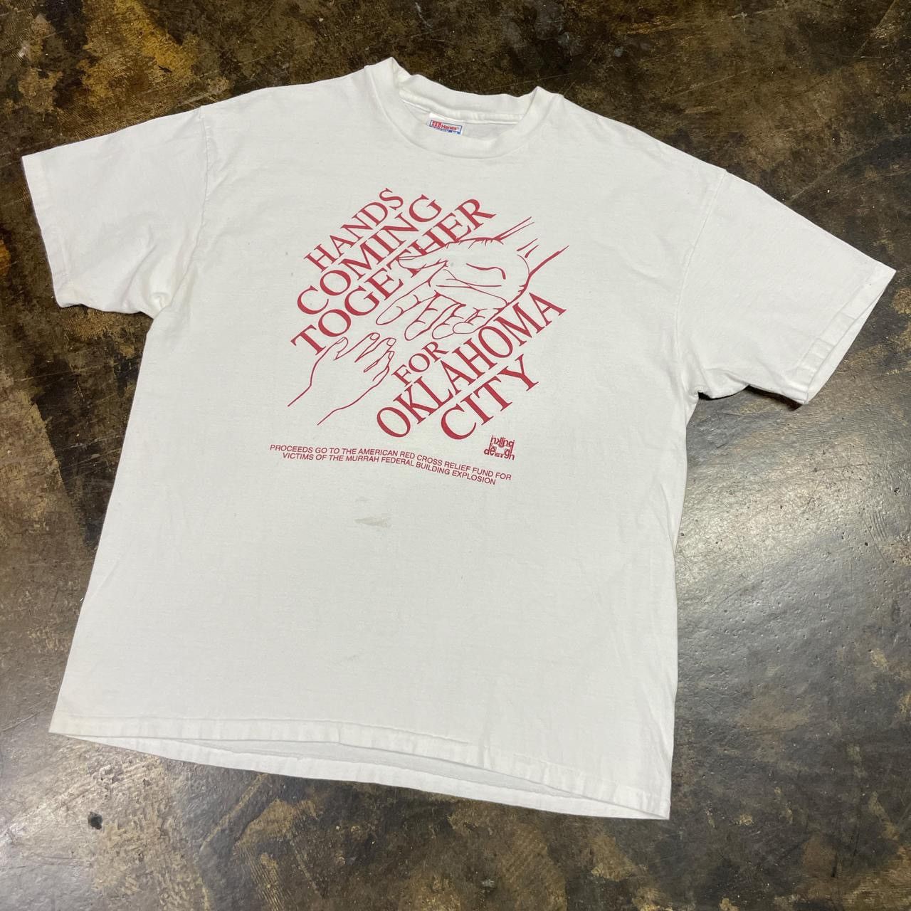 Vintage 90s Murrah Building Coming together for Oklahoma City Tee Size US XL / EU 56 / 4 - 1 Thumbnail
