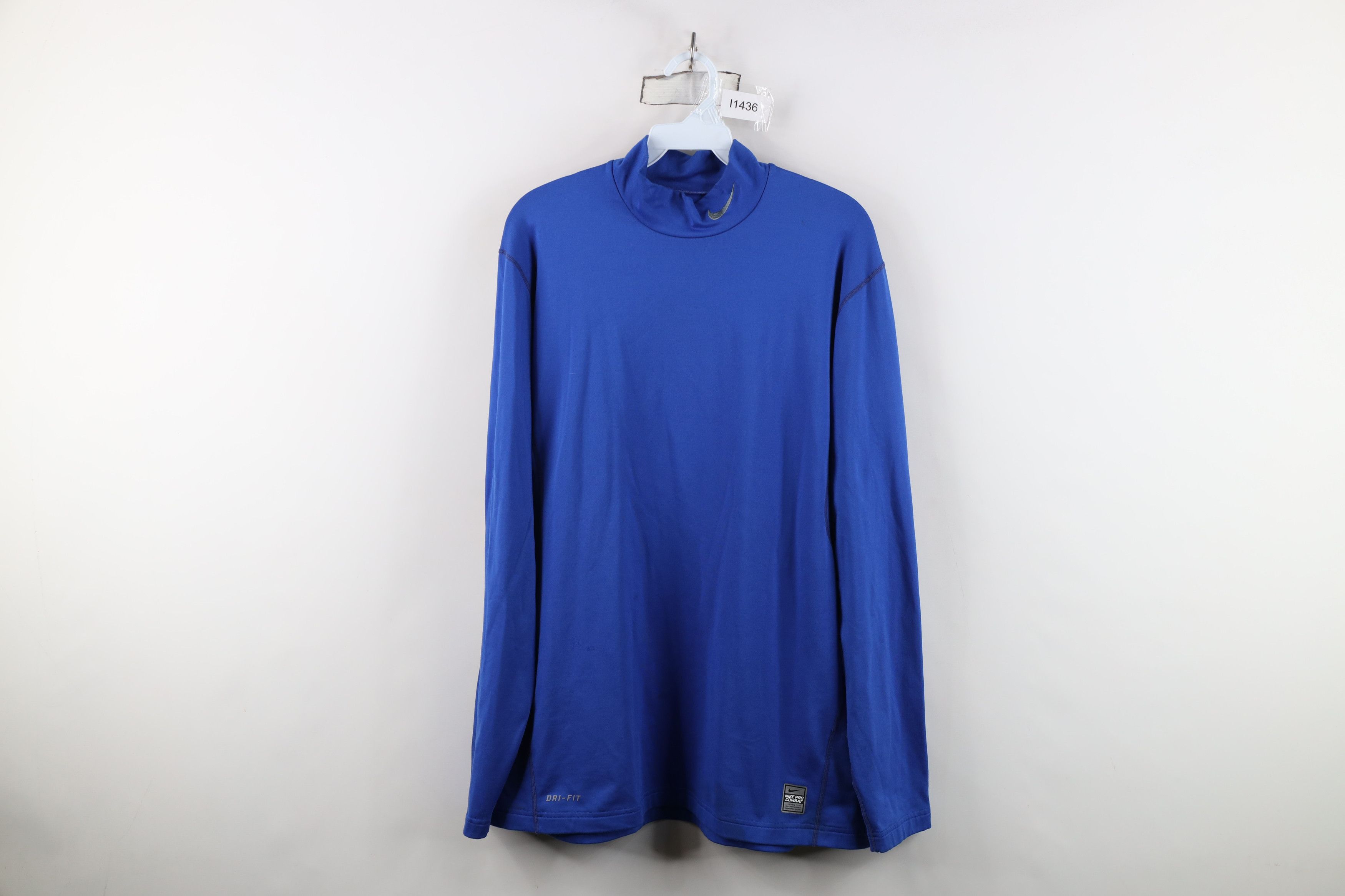 Nike Nike Pro Combat Lined Mock Neck Training Long Sleeve Shirt Size US XL / EU 56 / 4 - 1 Thumbnail