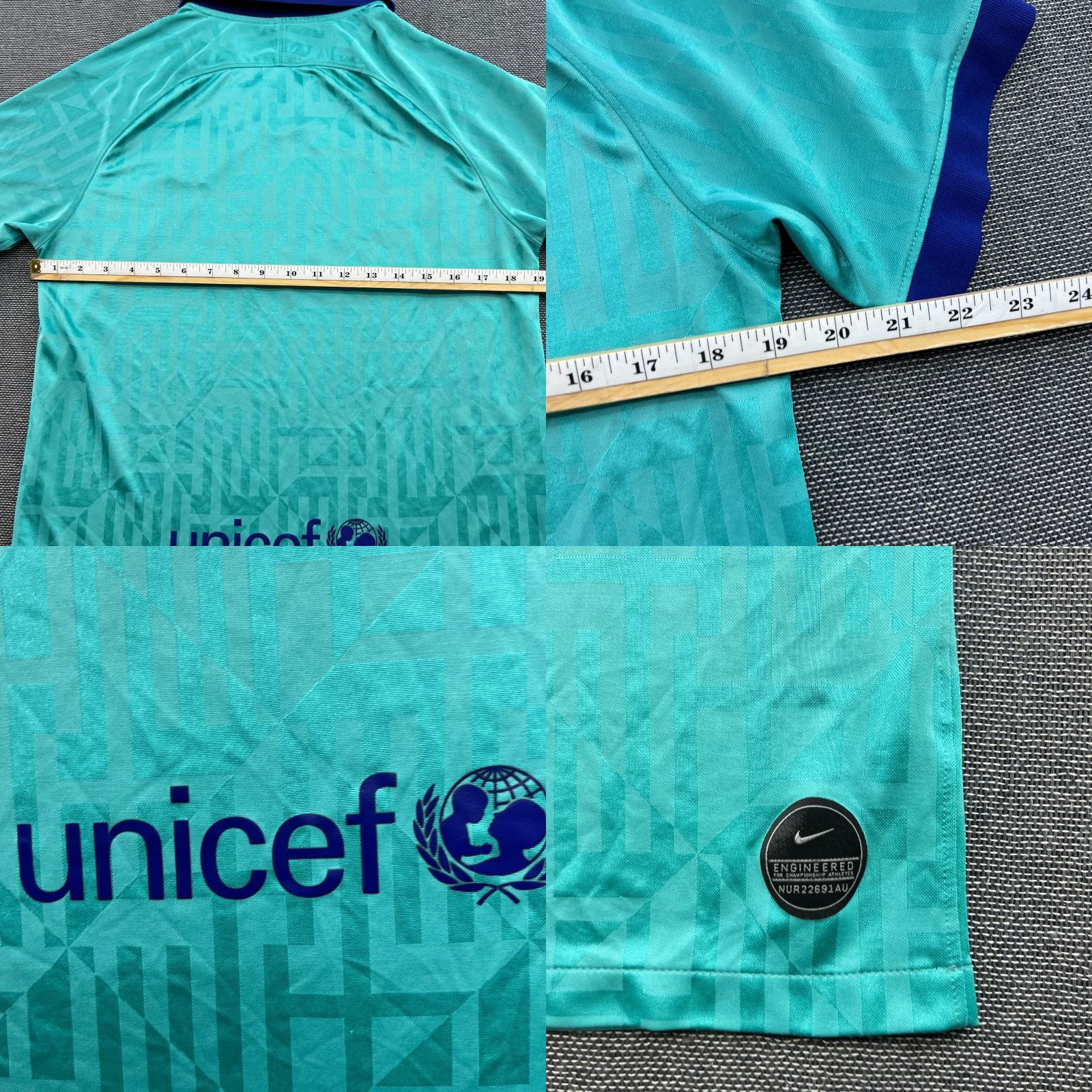 Nike Nike Barcelona 2019 2020 Third Football Jersey Mens Medium Shirt Green Football Nike Icy Moisture Wicking Quick Dry Athletic Jersey Sports Mens Shirt Size US M / EU 48-50 / 2 - 8 Thumbnail