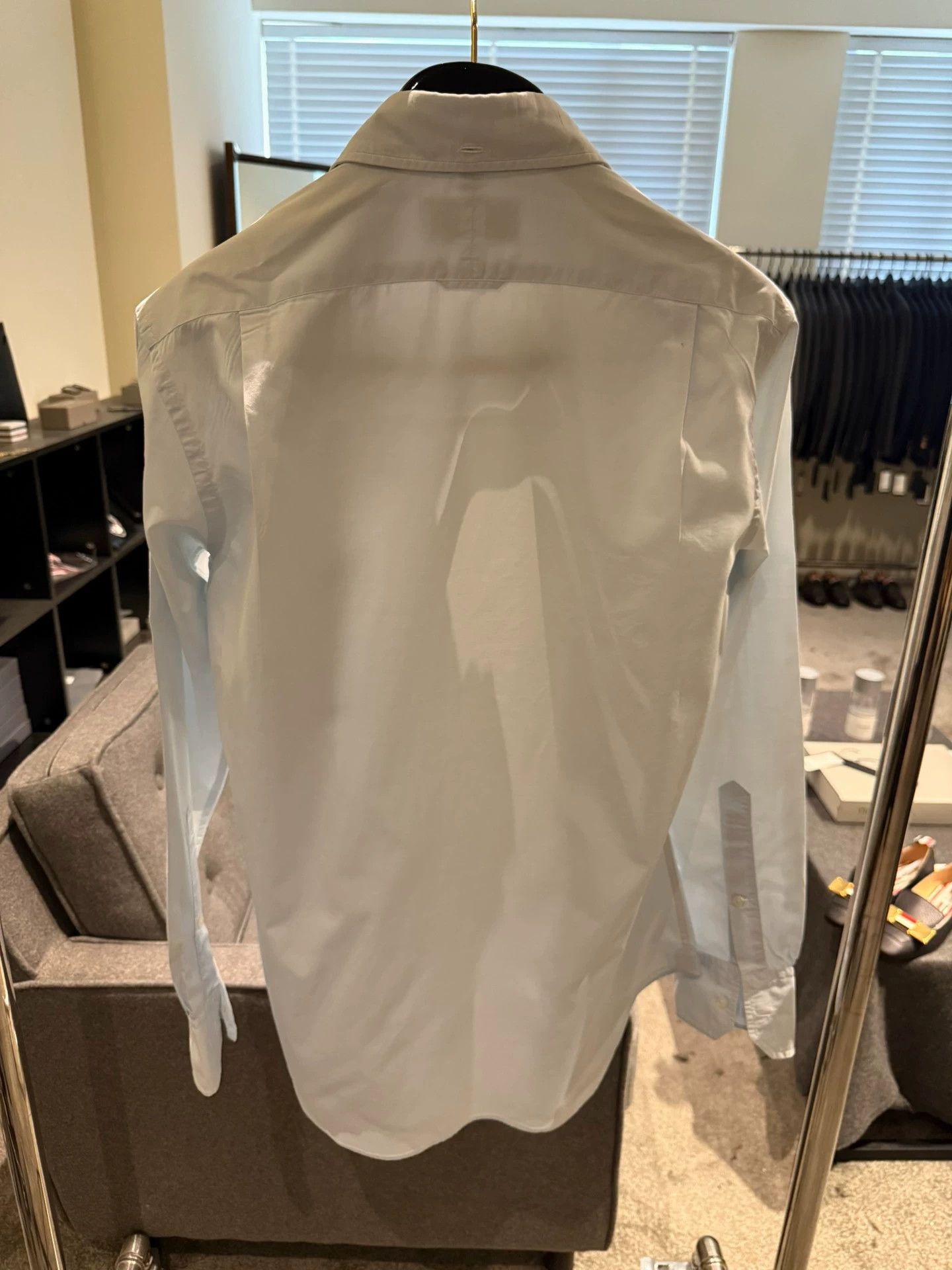 Thom Browne Thom Browne Classic Light Blue Poplin Shirt Size 2 Size US M / EU 48-50 / 2 - 2 Thumbnail