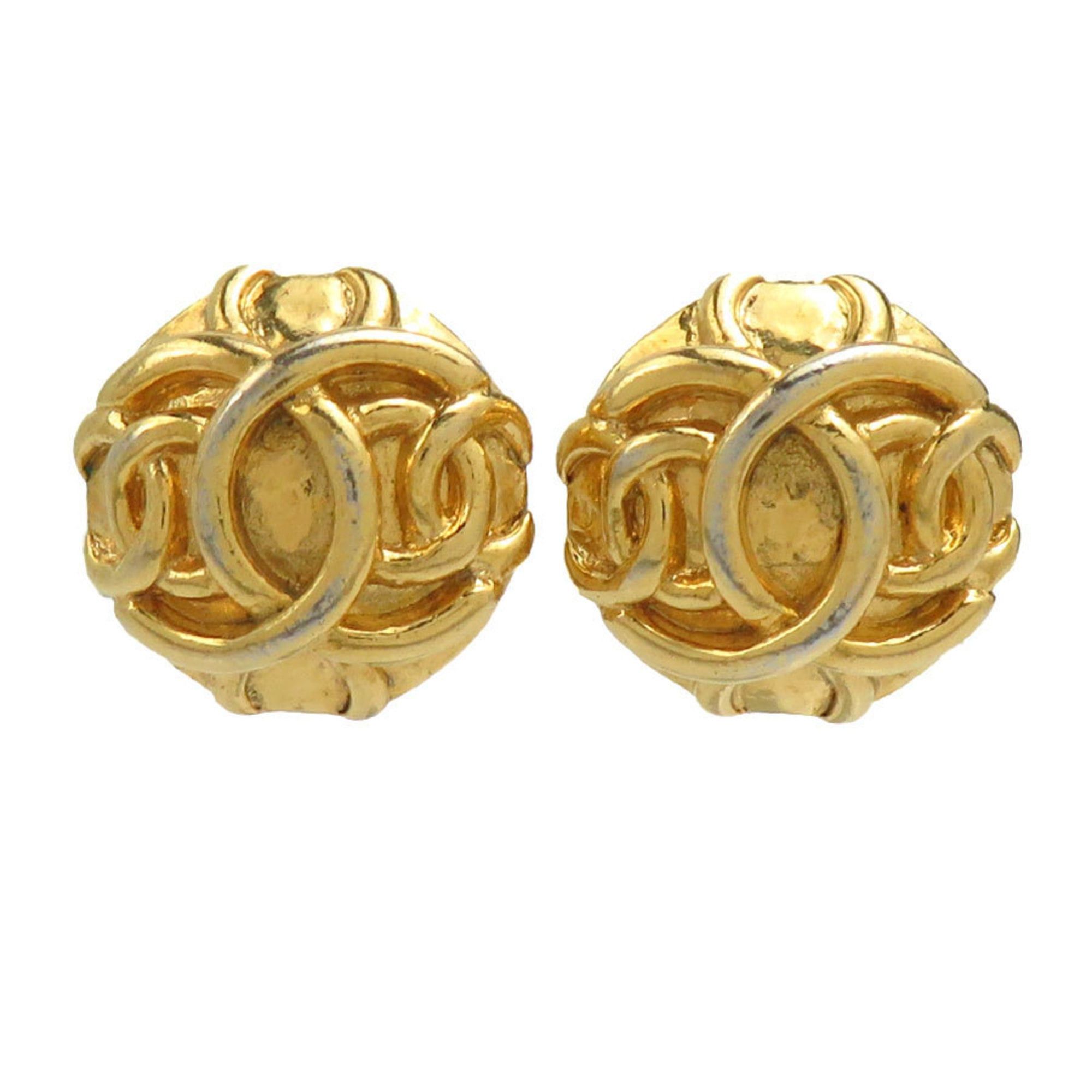 Chanel CHANEL Coco Mark Metal Gold Earrings for Women e61344a Size ONE SIZE - 1 Thumbnail