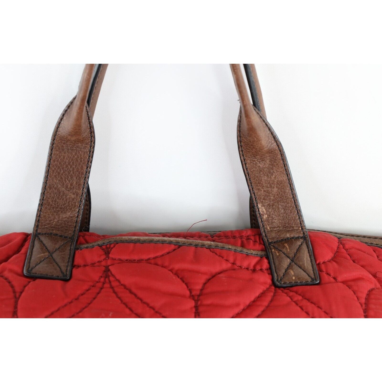 Fossil × Vintage Vintage 90s Y2K Fossil Key Per Leather Handled Quilted Bag Size ONE SIZE - 5 Thumbnail