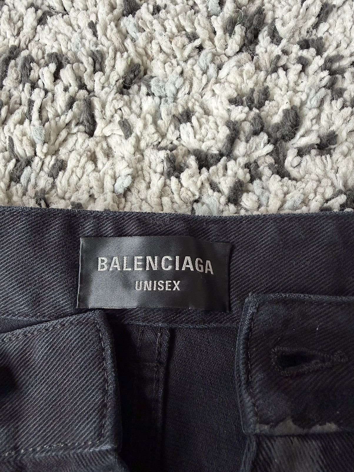 Balenciaga New Mud Show Super Destroyed Black Denim Jeans (M) Size US 34 / EU 50 - 13 Thumbnail