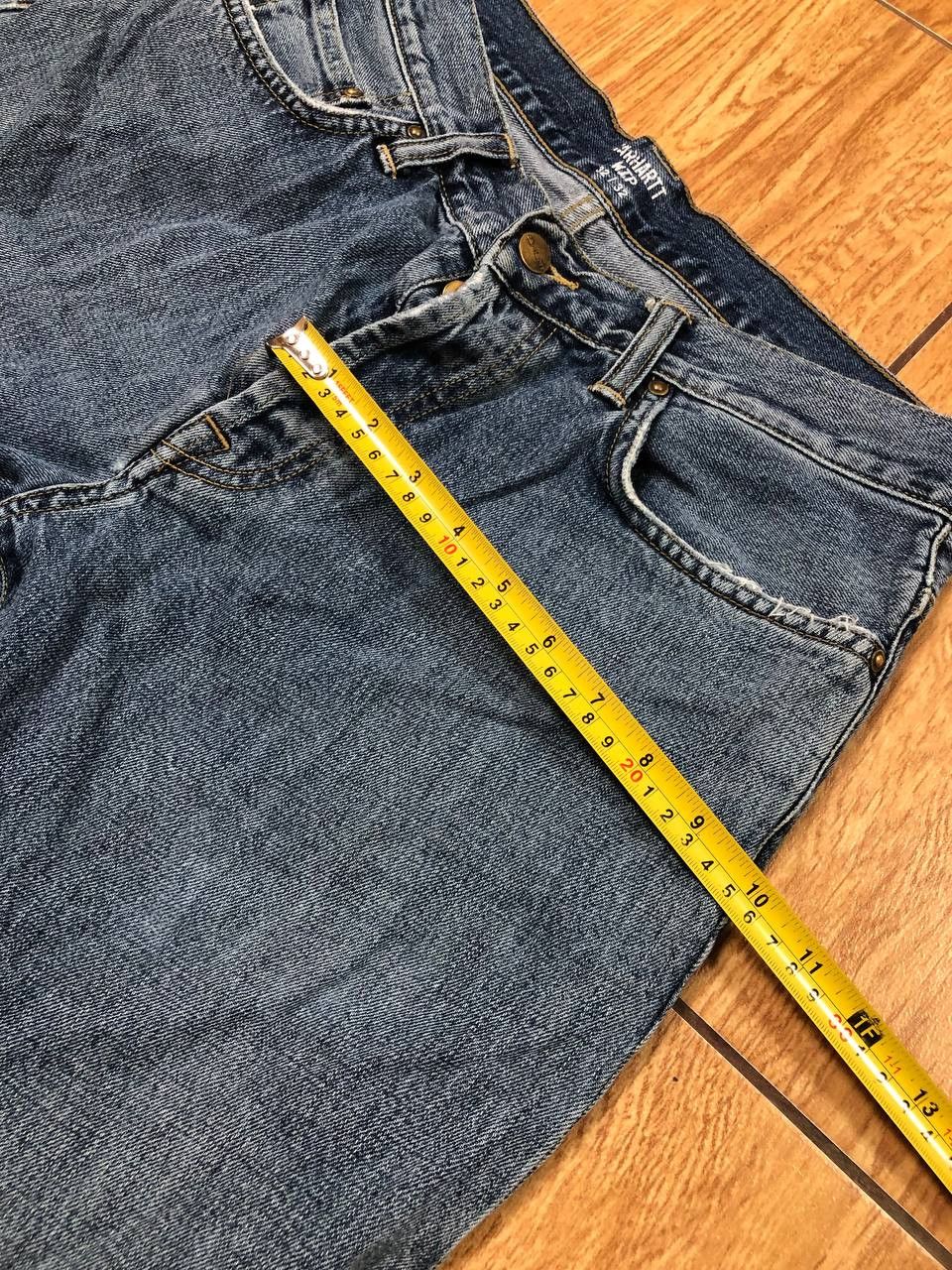 Carhartt × Japanese Brand Crazy Crash Dirty Baggy Faded Jean Japan Avant Garde Style Size US 32 / EU 48 - 15 Thumbnail