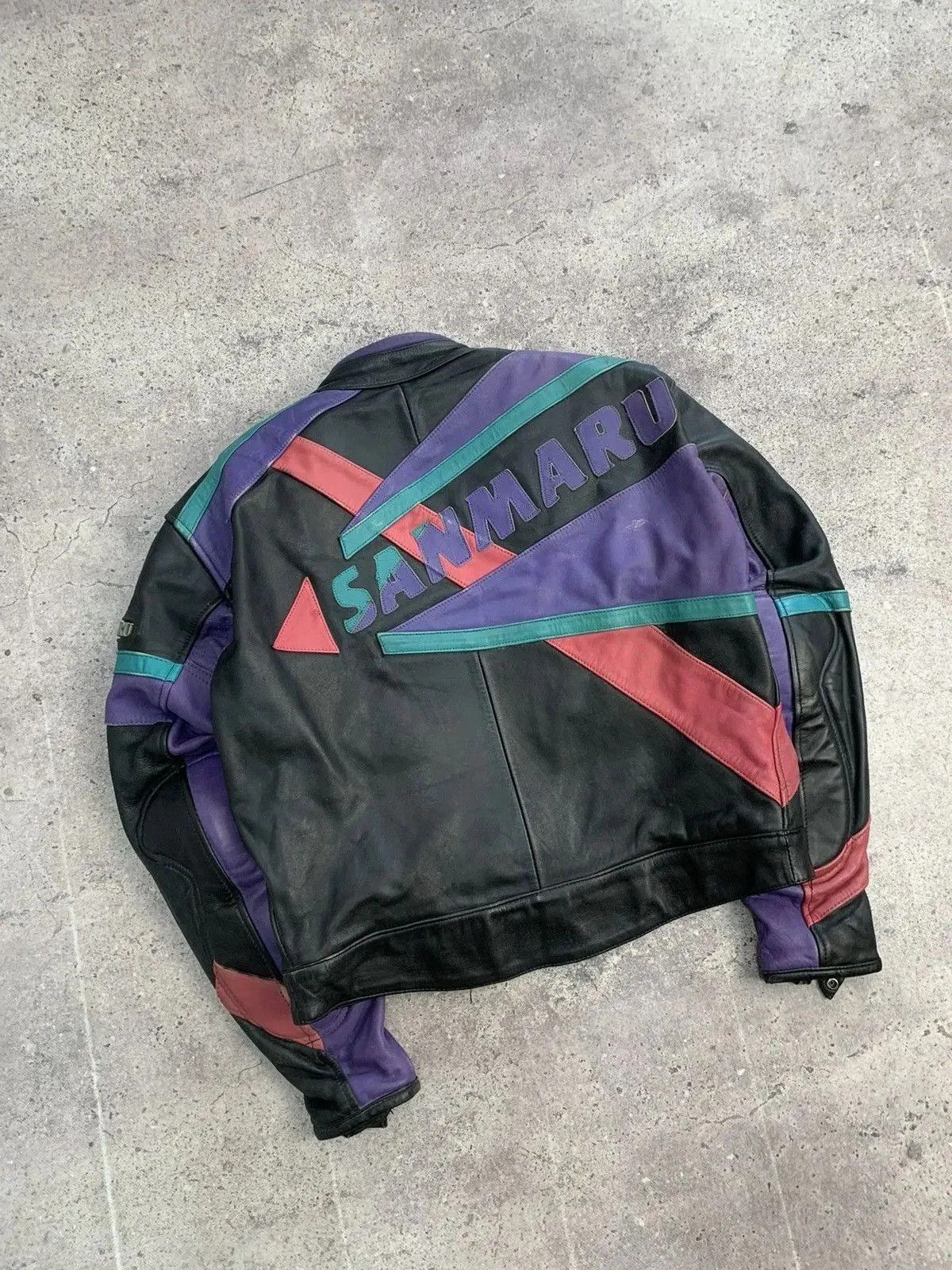 Genuine Leather VINTAGE Racing Leather Jacket Vintage MOTO Biker Size US L / EU 52-54 / 3 - 17 Thumbnail
