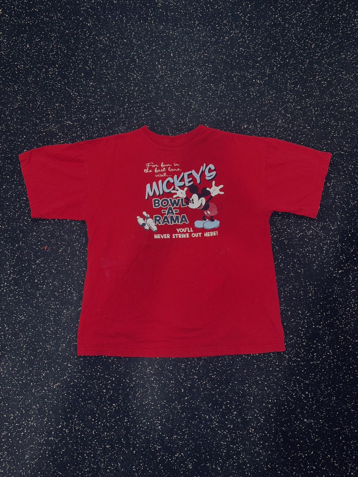 Disney Vintage 90s Walt Disney Mickey Mouse Bow-A-Rama T-Shirt Size US XL / EU 56 / 4 - 1 Thumbnail