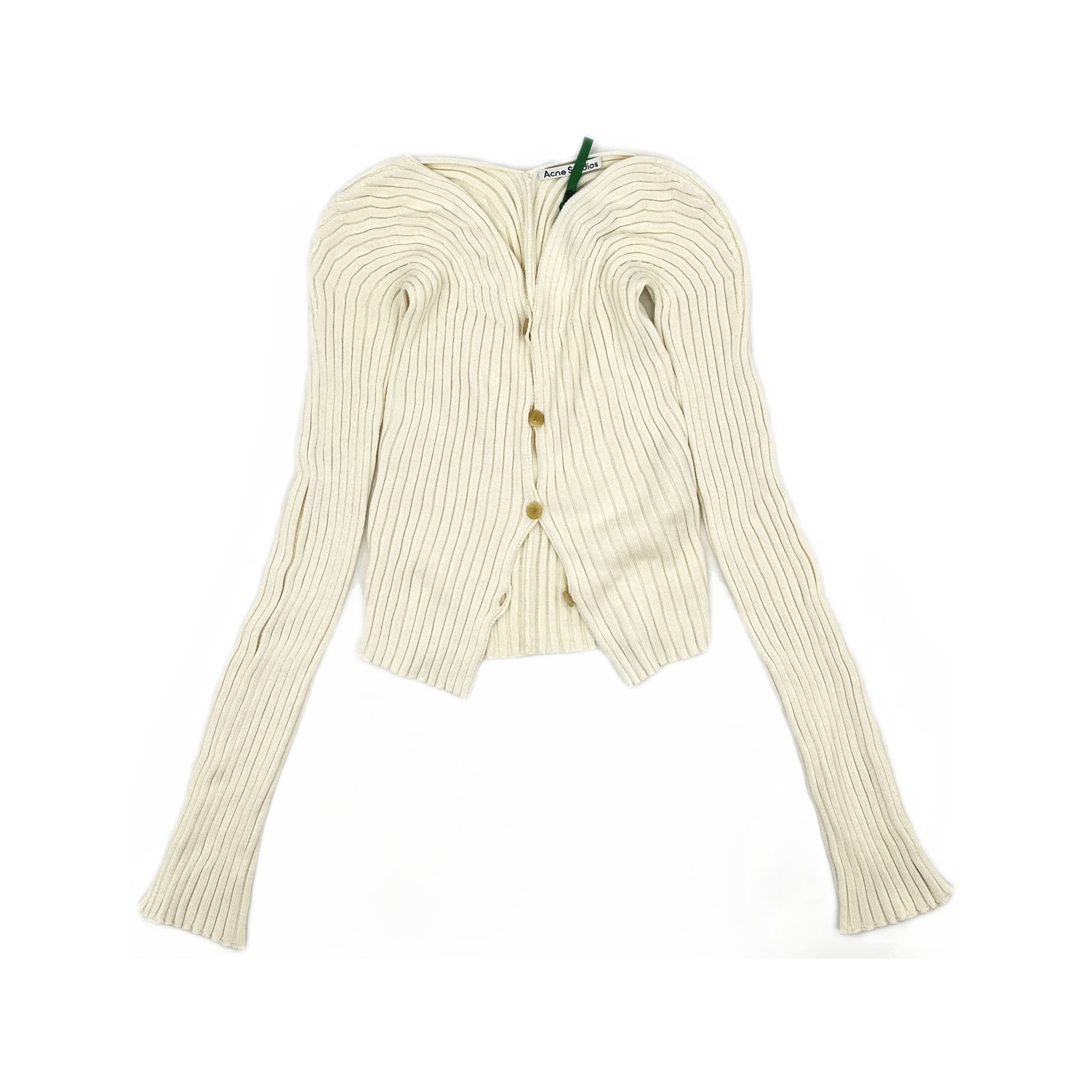 Acne Studios Acne Studios Ribbed Knit V-Neck Cardigan Size L Size L / US 10 / IT 46 - 1 Thumbnail
