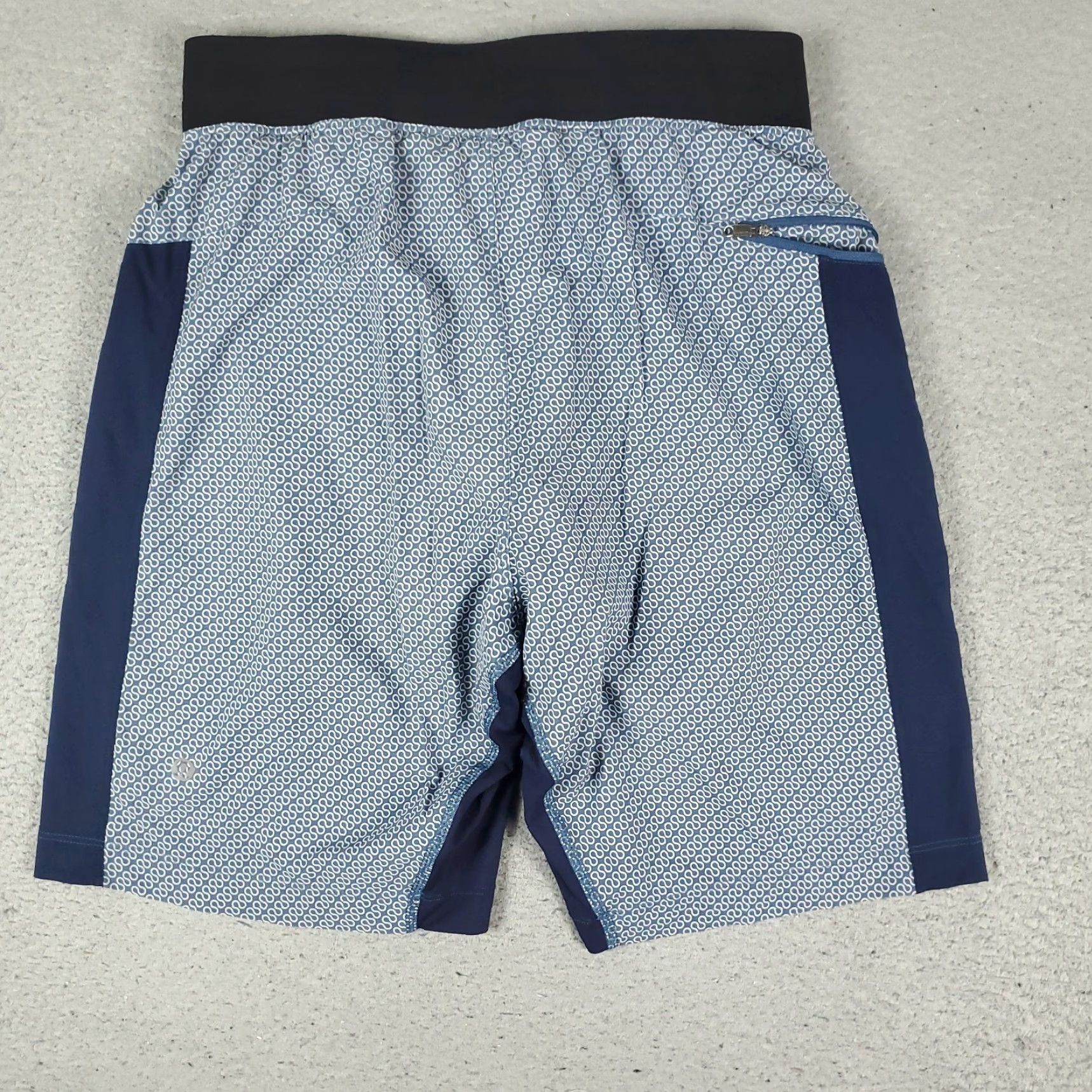 Lululemon Lululemon Shorts Mens M Blue Geometric Lace Tie Stretch Activewear Casual 90s? Size US 31 - 7 Thumbnail