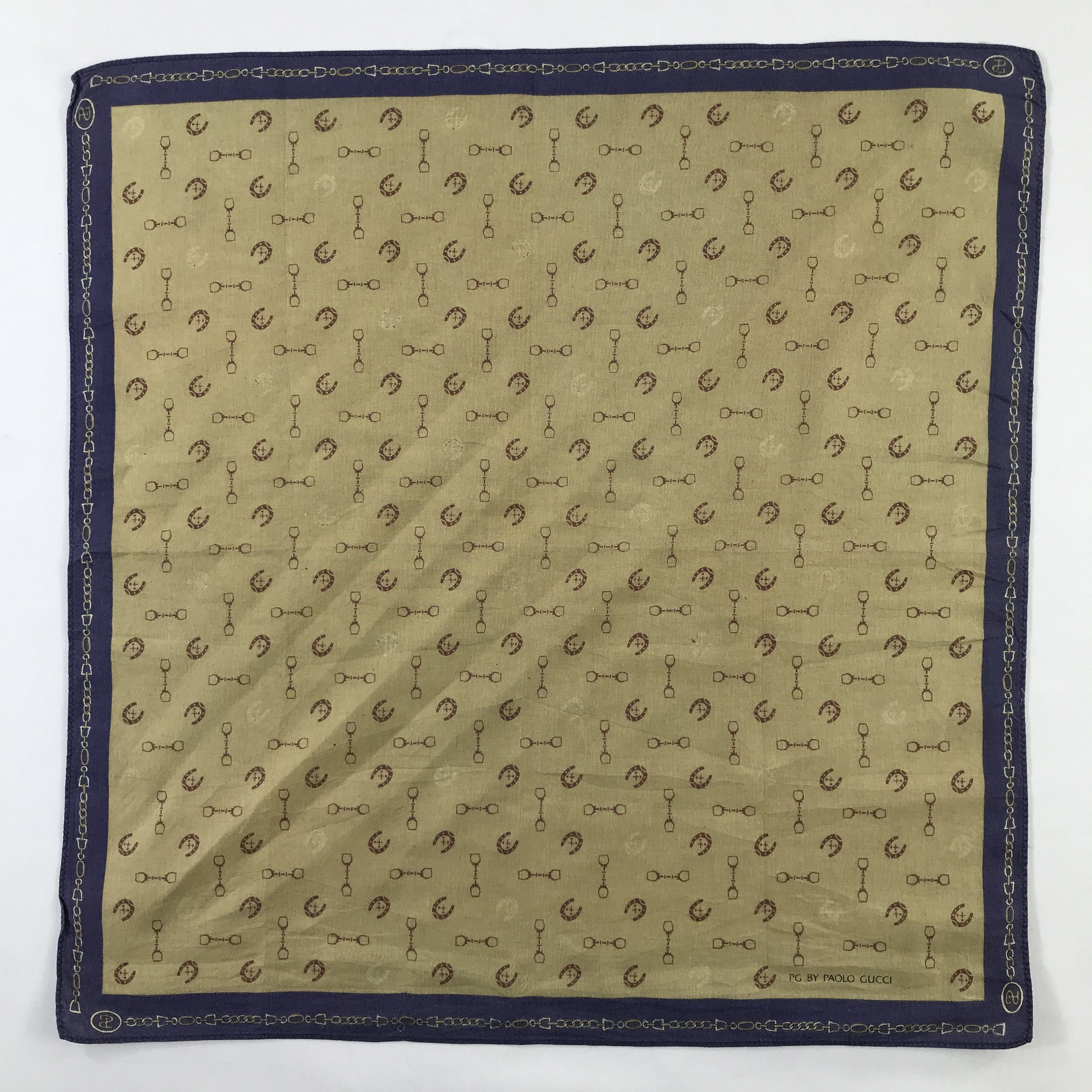 Paolo Gucci × Vintage Paolo Gucci Bandana / Handkerchief / Neckerchief - S748 Size ONE SIZE - 1 Thumbnail