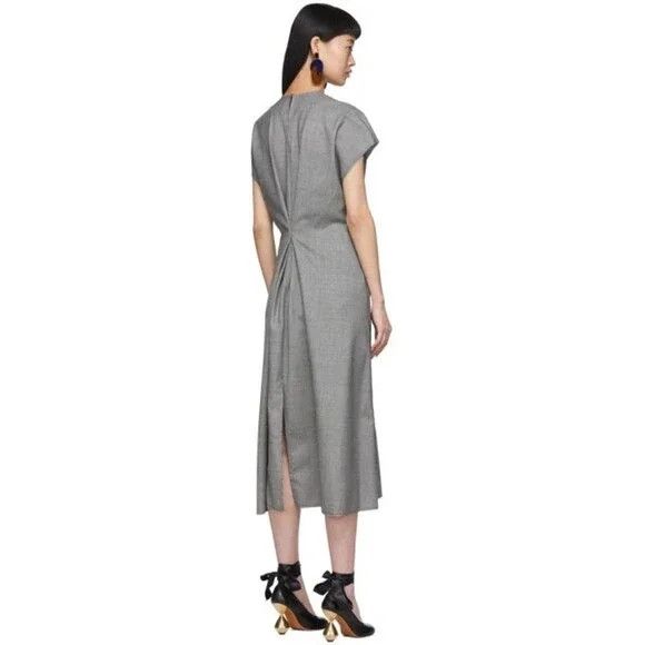 Loewe Loewe Draped Dress Size 32 XXS 00 Gray Wool $1850 Size XXS / US 00 / IT 34 - 16 Thumbnail