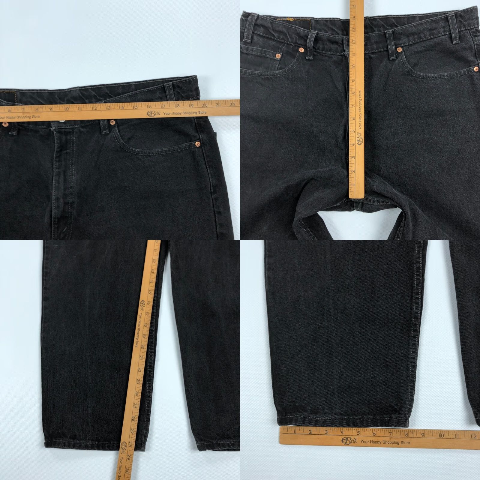 Levi's VINTAGE Levi's 550 Jeans Mens 40x30 Black Denim Pants Straight 5-Pocket Regular Waist 40in Dark Denim Grunge USA Mens Size US 40 / EU 56 - 8 Thumbnail