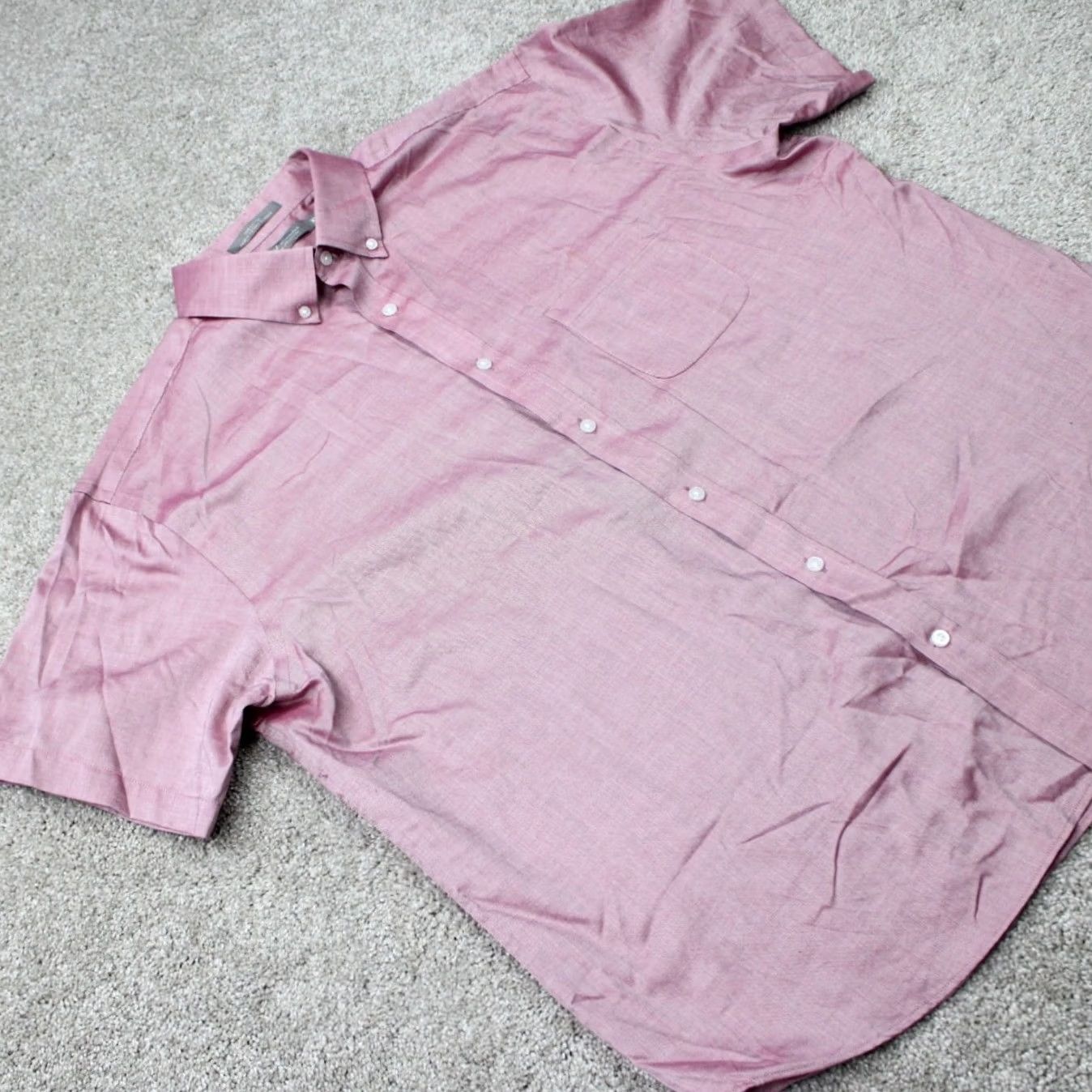 Cremieux Daniel Cremieux Shirt Mens XL Red 100% Cotton Button-Up Short Sleeve Classic Signature Collection Size US XL / EU 56 / 4 - 6 Thumbnail